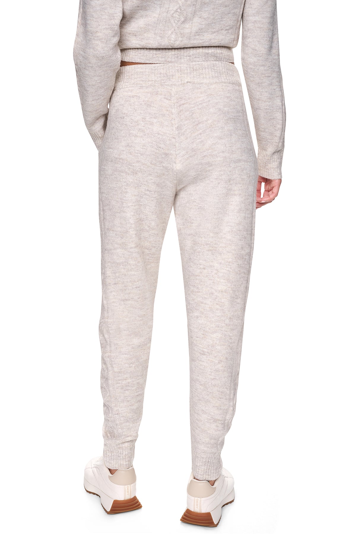 COZY CABLE HIGH-RISE SWEATER JOGGER VIEW 2