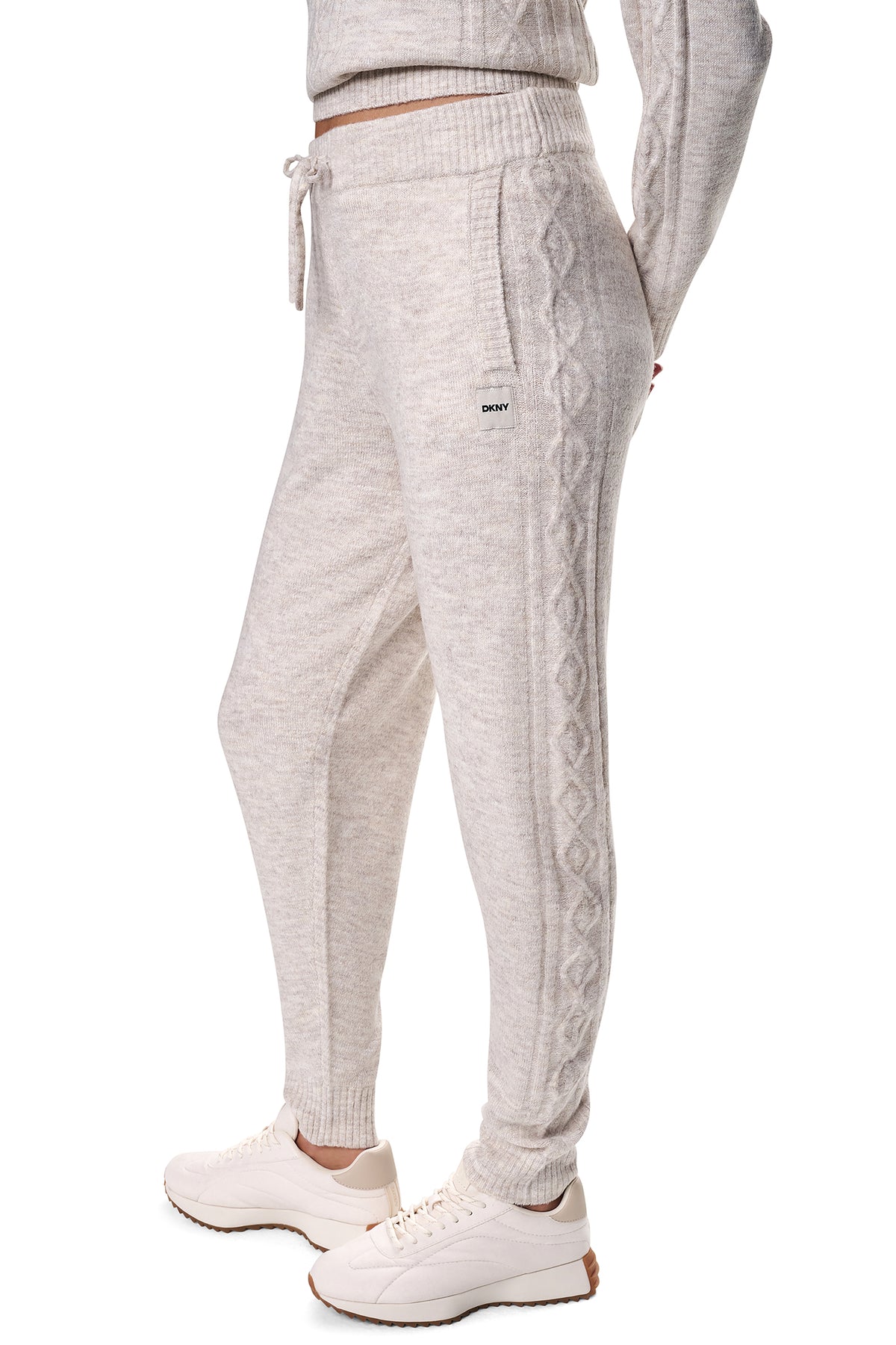 COZY CABLE HIGH-RISE SWEATER JOGGER VIEW 1