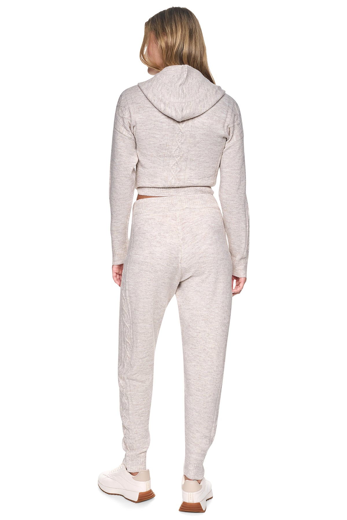 COZY CABLE HIGH-RISE SWEATER JOGGER VIEW 2