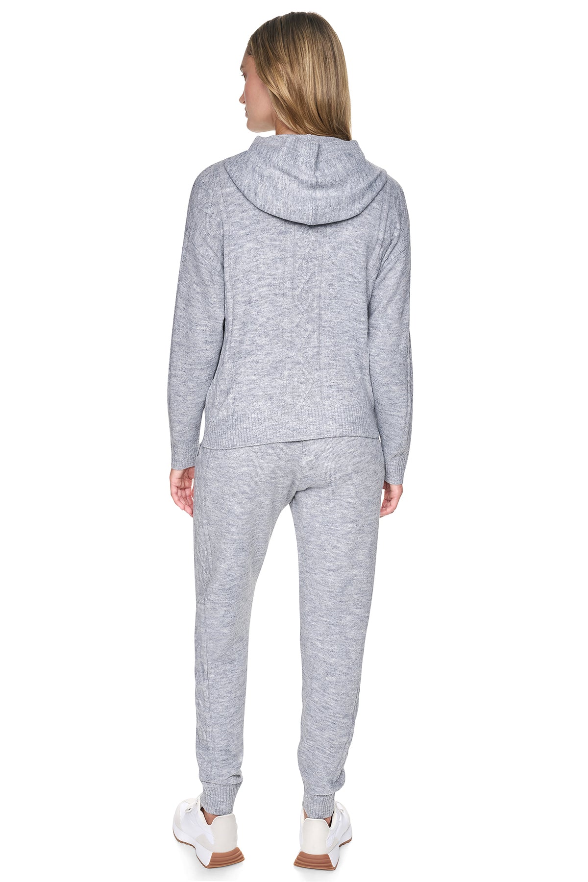 COZY CABLE SWEATER HOODIE VIEW 2