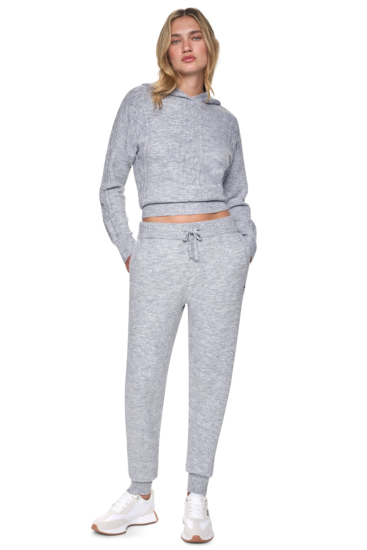 COZY CABLE HIGH-RISE SWEATER JOGGER VIEW 2