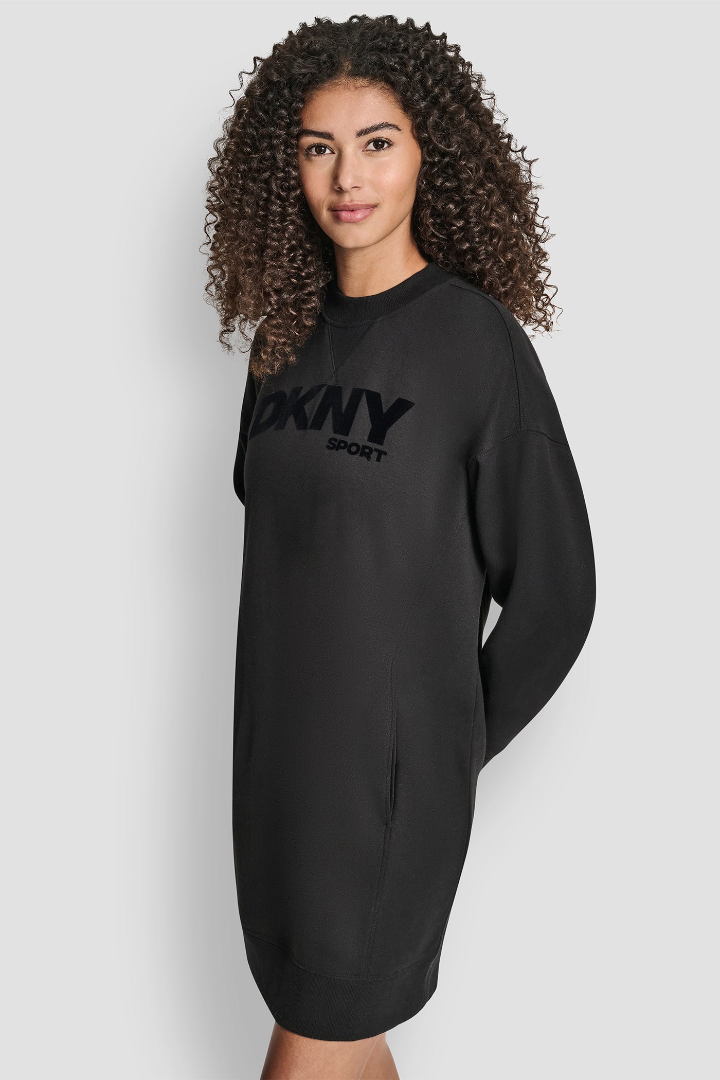 FLOCKED LOGO SHIFT SNEAKER DRESS VIEW 3 | Dresses & Jumpsuits