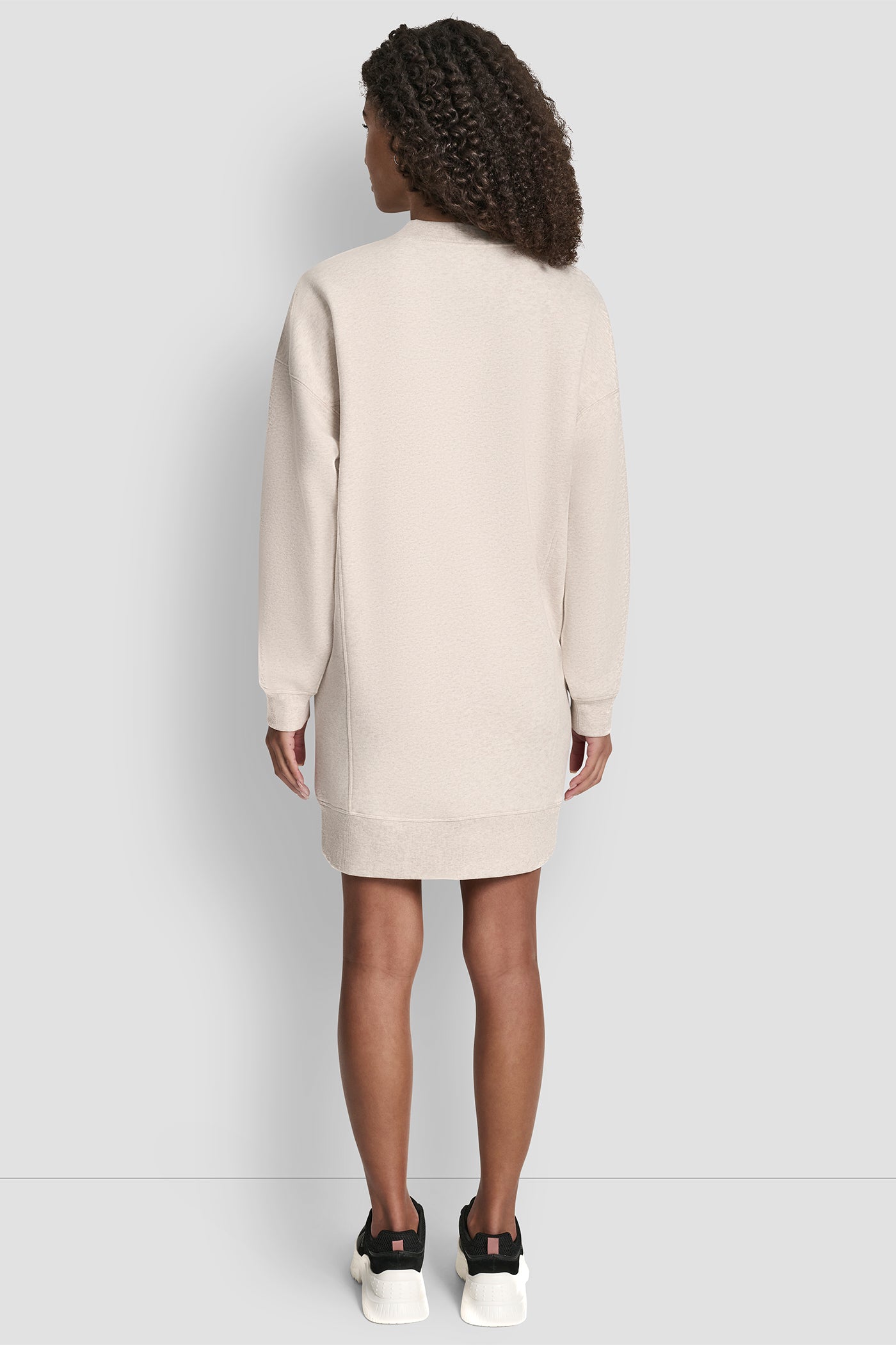 CORTADO HEATHER FLOCKED LOGO SHIFT SNEAKER DRESS, VIEW 2 | Dresses & Jumpsuits