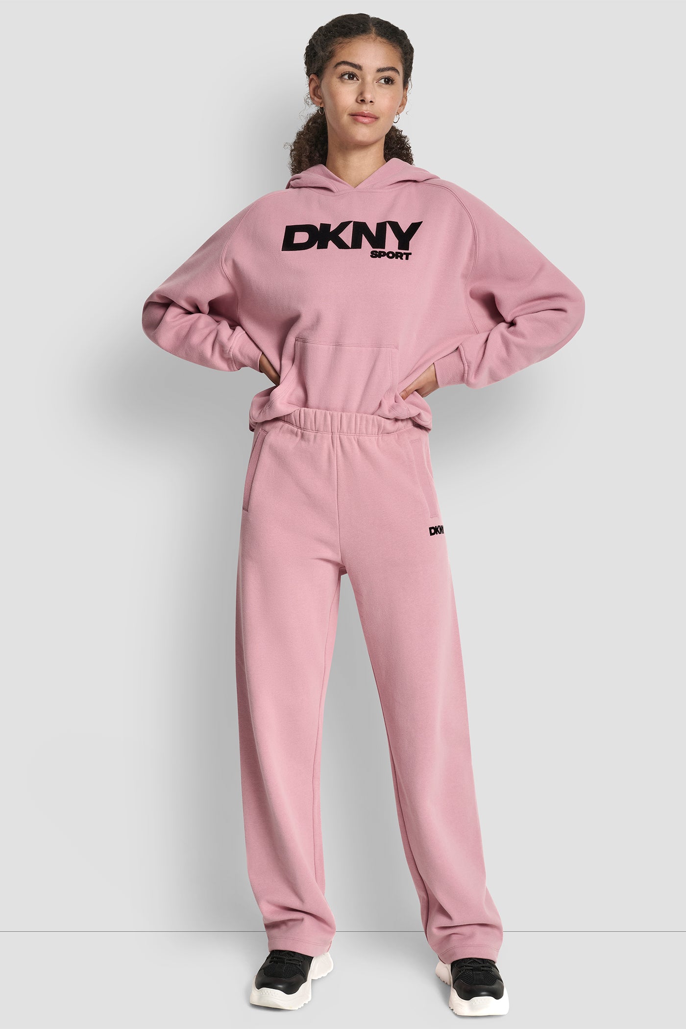 FLOCKED LOGO BOYFRIEND OPEN LEG PANT WITH POCKETS VIEW 5 | New Arrivals
