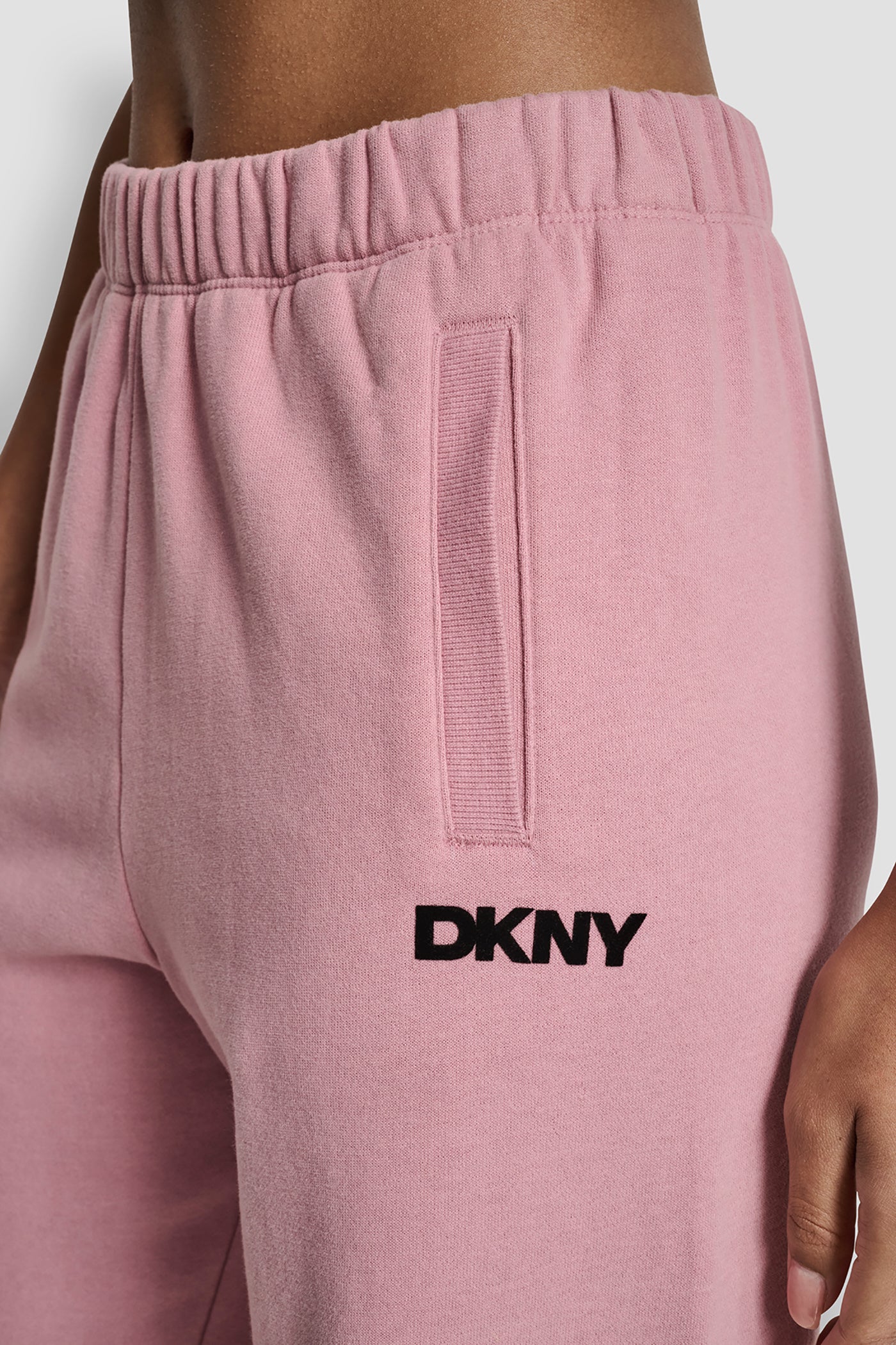 FLOCKED LOGO BOYFRIEND OPEN LEG PANT WITH POCKETS VIEW 4 | New Arrivals