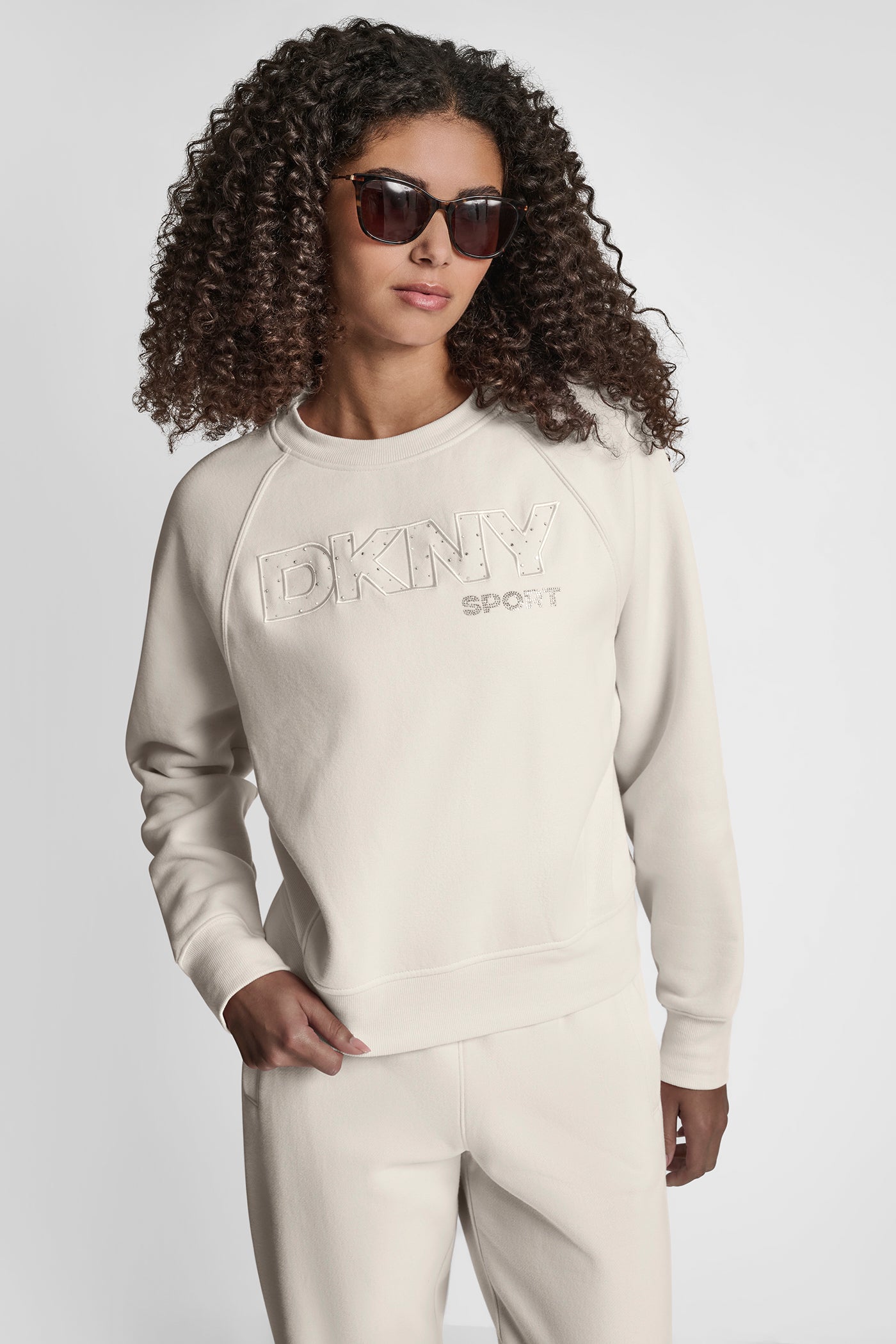 Beige ESSENTIAL RAGLAN LONG SLEEVE TOP, VIEW 1 | Sweatshirts & Joggers