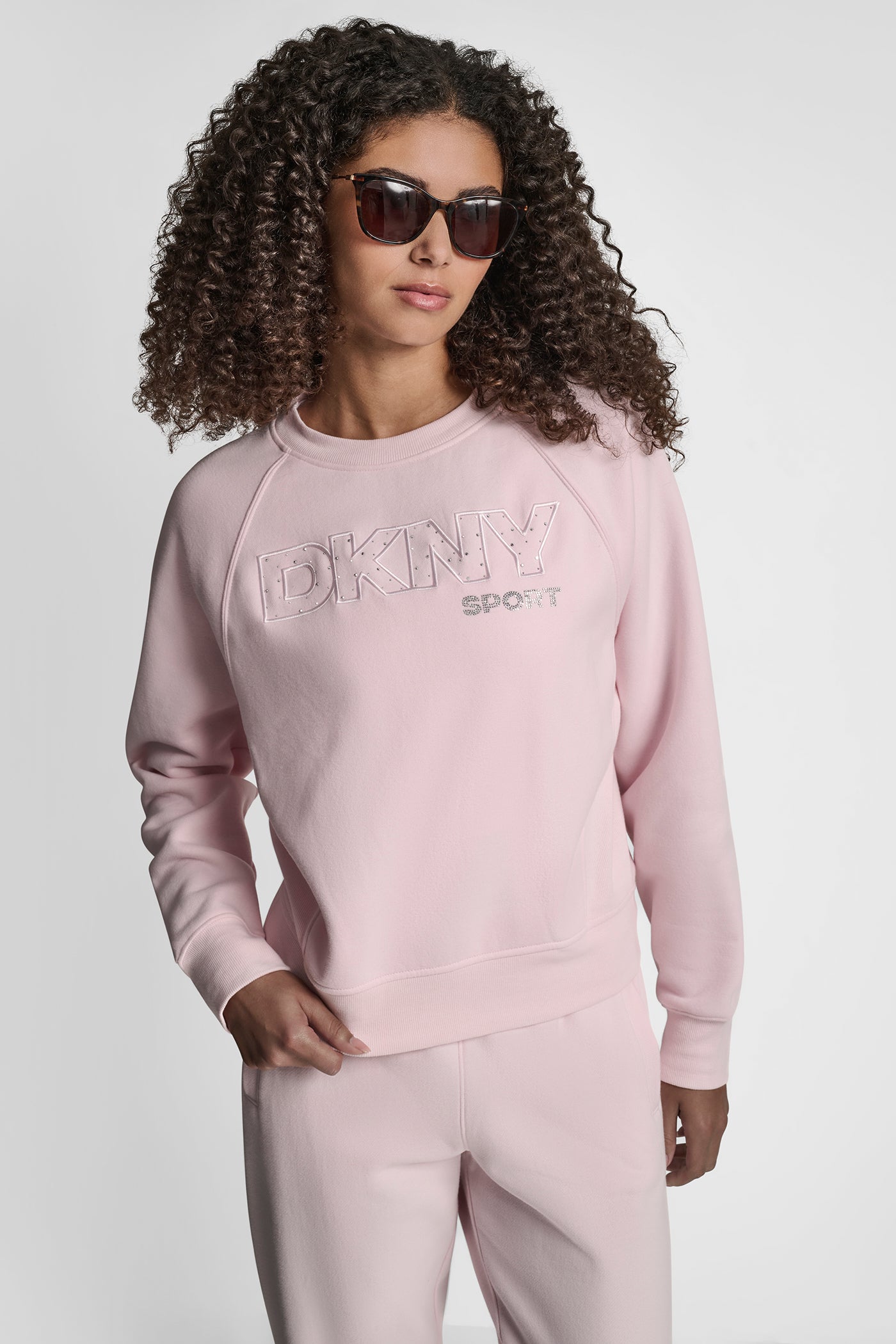 PINK MOON ESSENTIAL RAGLAN LONG SLEEVE TOP, VIEW 1 | Sweatshirts & Joggers