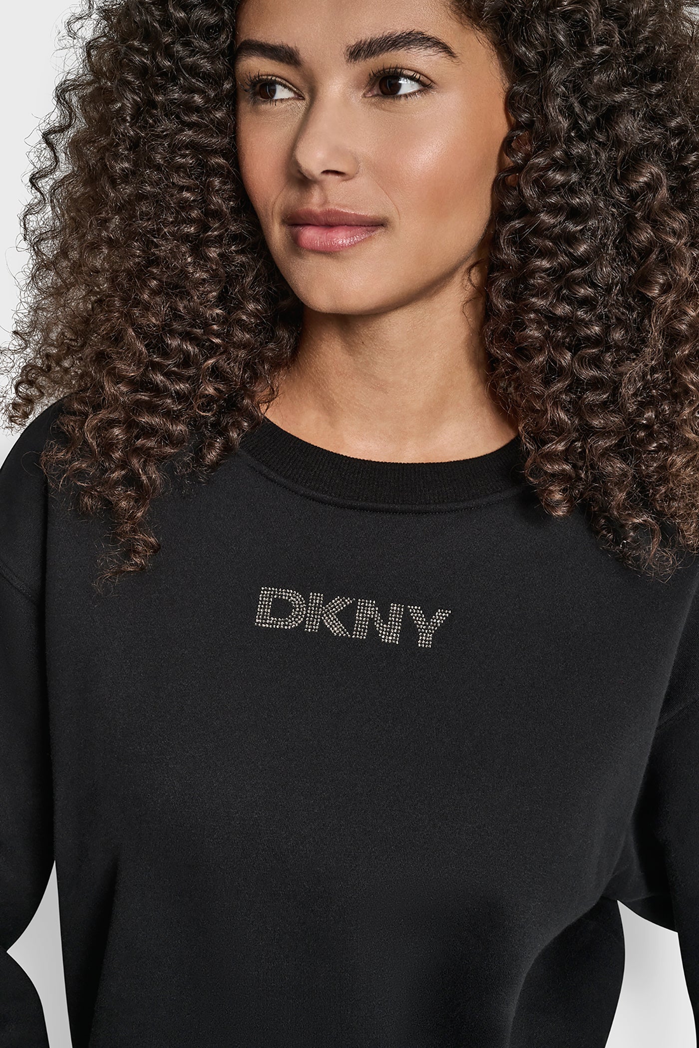 RHINESTONE LOGO NOLITA CREW NECK SWEATSHIRT VIEW 4 | DKNY Sport
