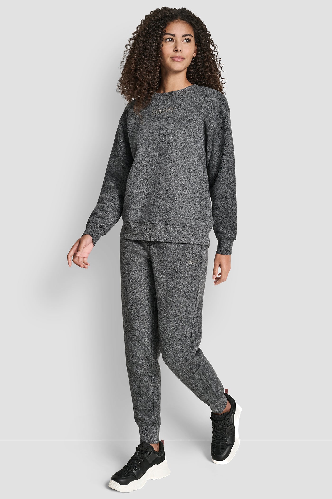RHINESTONE LOGO NOLITA CREW NECK SWEATSHIRT VIEW 6 | DKNY Sport