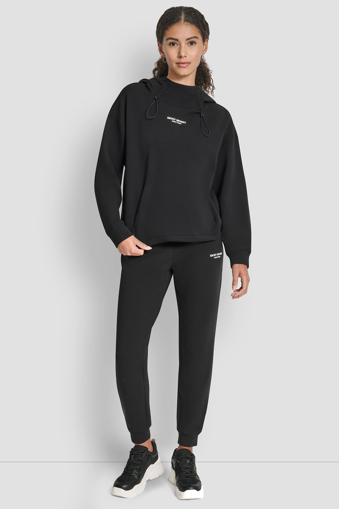 BROOKLYN SCUBA HOODIE WITH BUNGEE DETAIL AND POCKETS VIEW 6 | All Products