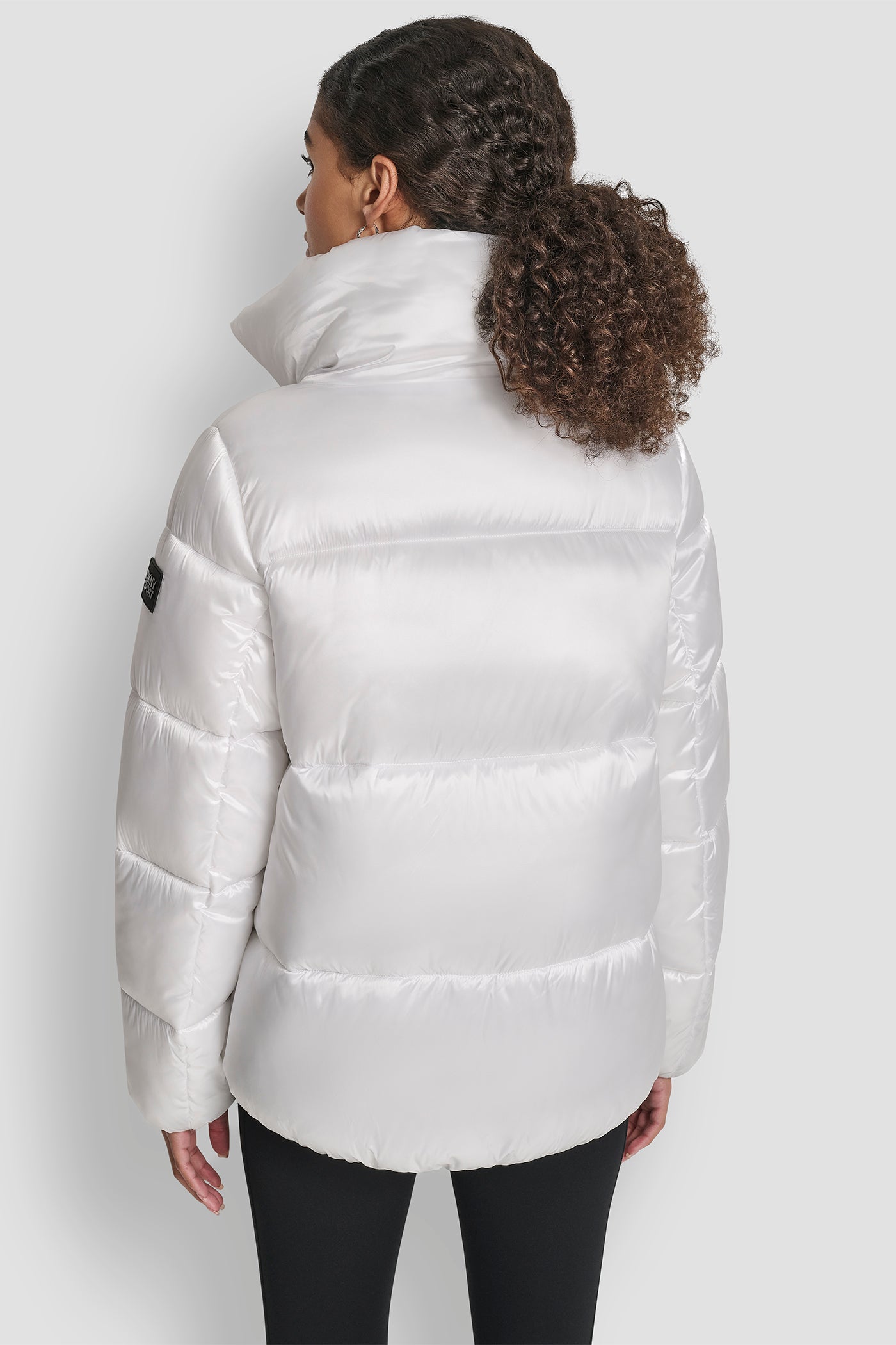 QUILTED PUFFER WITH OVERSIZED COLLAR AND INTERIOR PLACKET LOGO VIEW 2 | New Arrivals