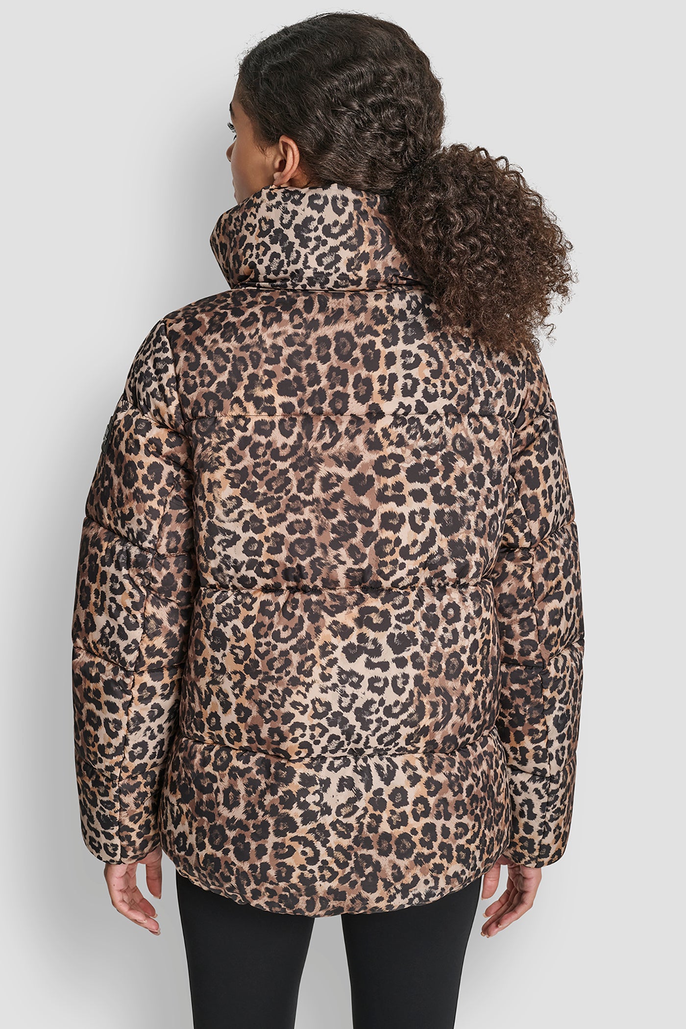 ANIMALIZE WHISKEY PRINTED QUILTED PUFFER JACKET, BACK VIEW | New Arrivals