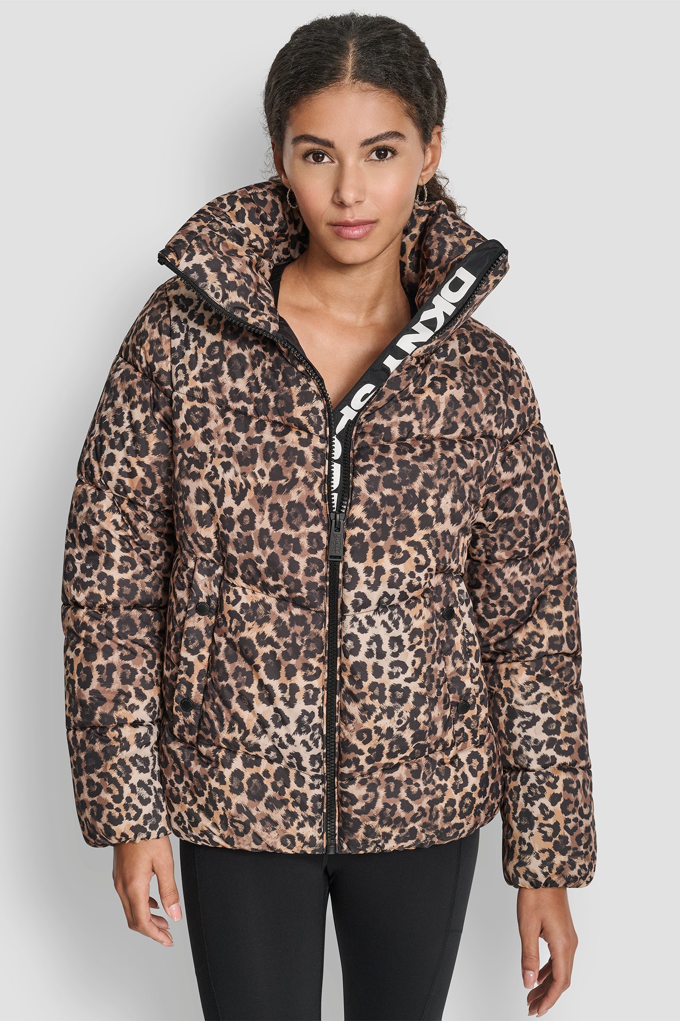 ANIMALIZE WHISKEY PRINTED QUILTED PUFFER JACKET, FRONT VIEW | New Arrivals