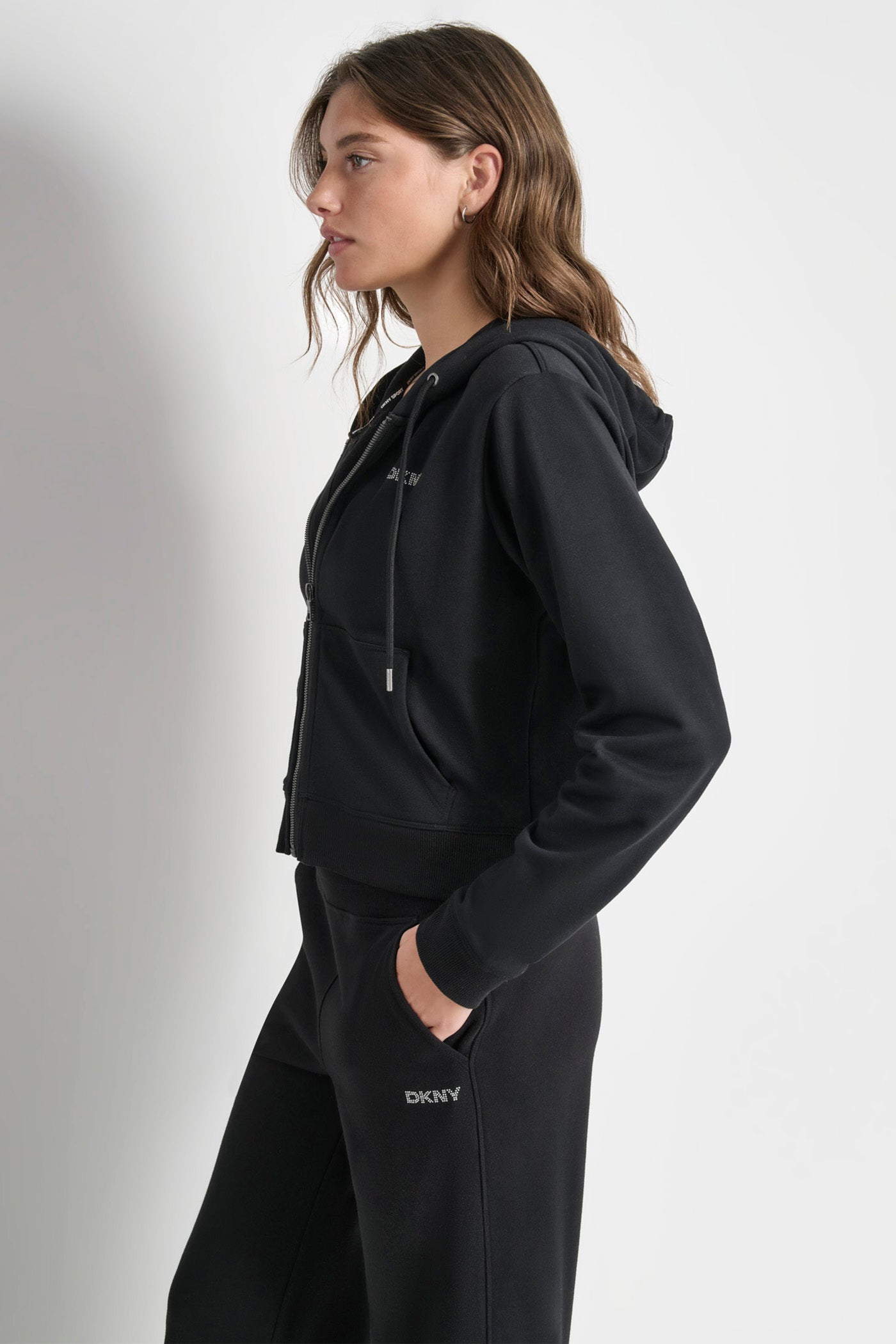 LOGO STUDDED HOODIE VIEW 3