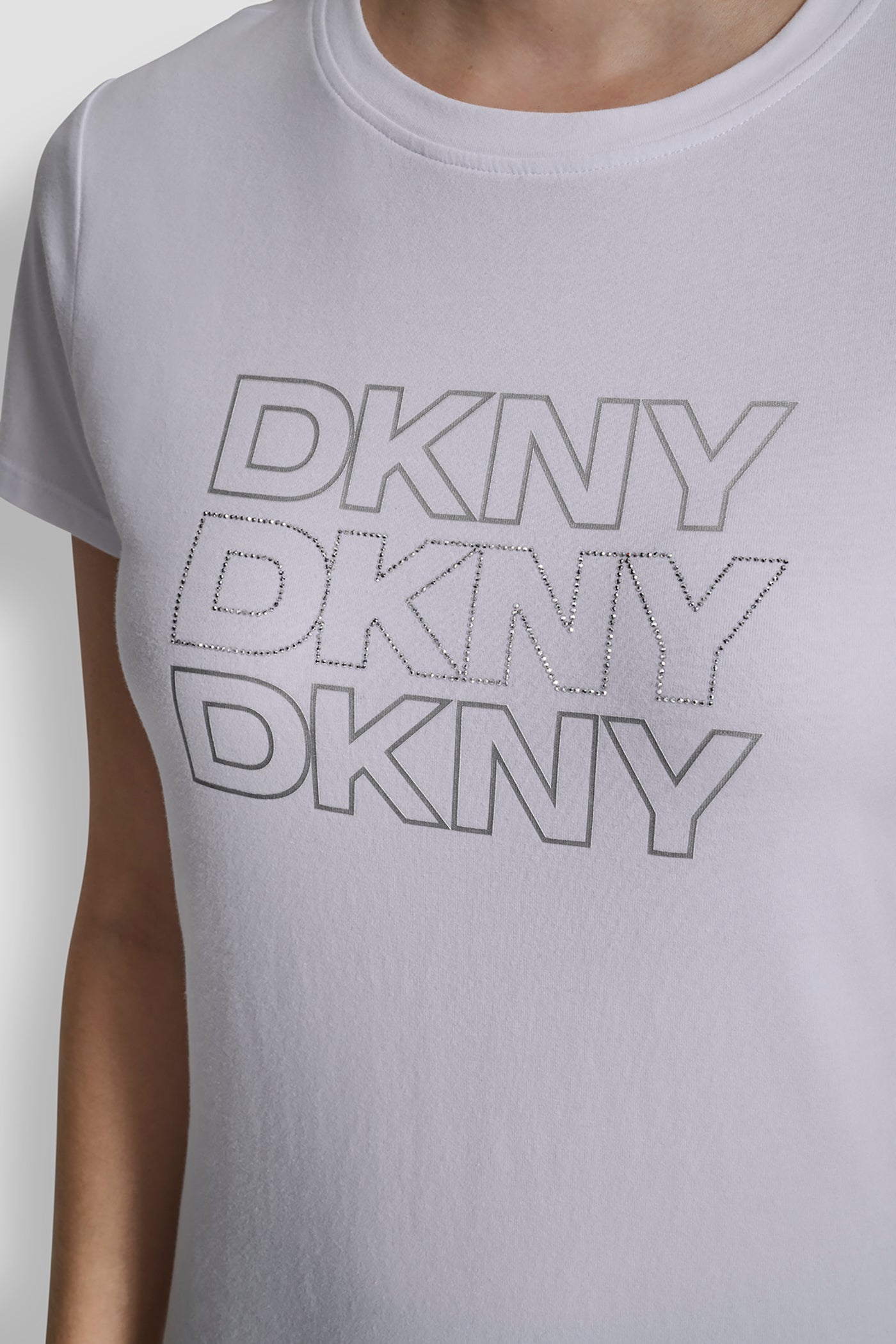 TRIPLE RHINESTONE FOIL LOGO TEE VIEW 5 | SELECT STYLES