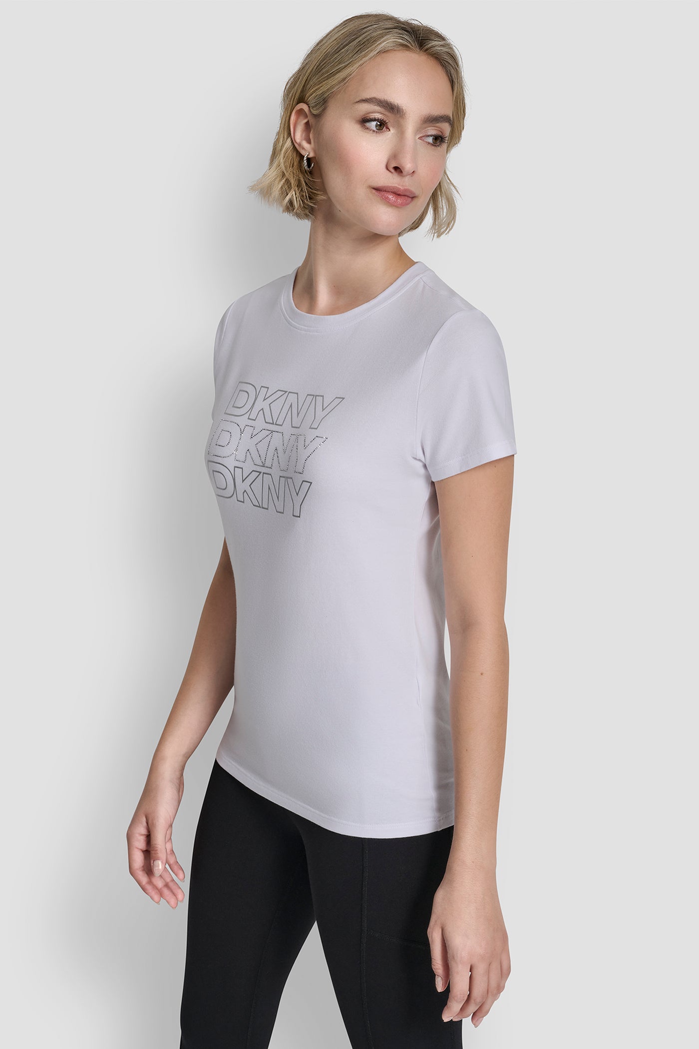 TRIPLE RHINESTONE FOIL LOGO TEE VIEW 4 | SELECT STYLES