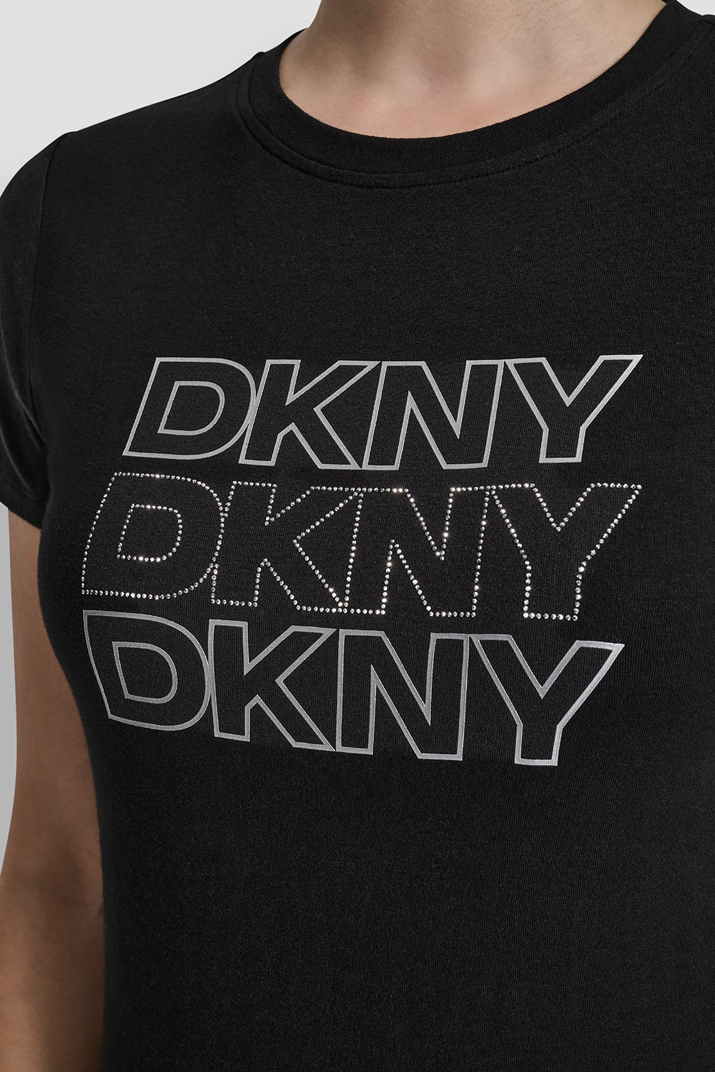 TRIPLE RHINESTONE FOIL LOGO TEE VIEW 5 | SELECT STYLES