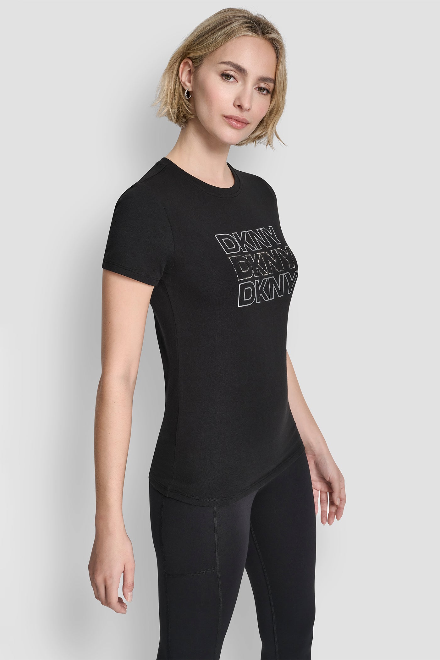 TRIPLE RHINESTONE FOIL LOGO TEE VIEW 4 | SELECT STYLES