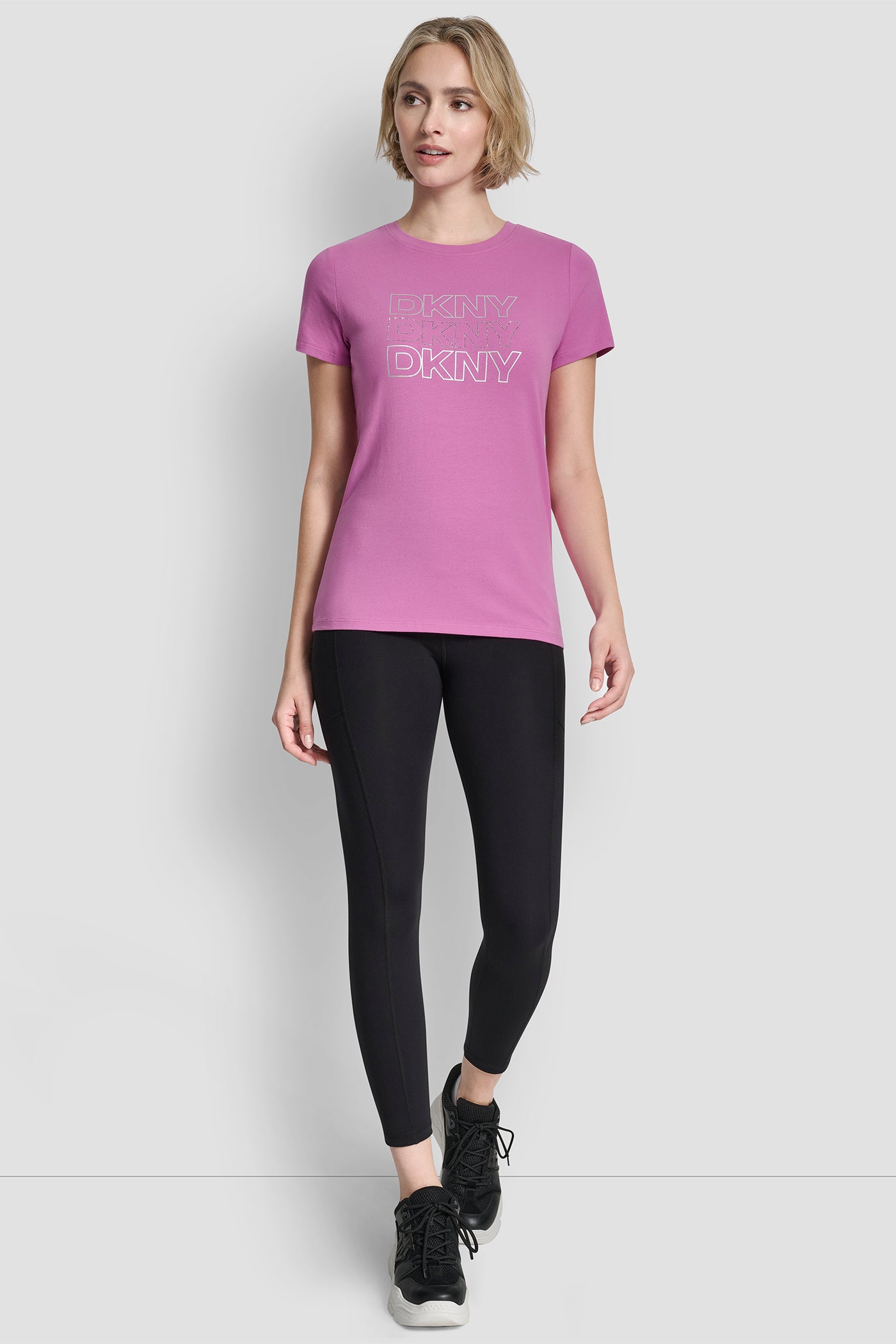 TRIPLE RHINESTONE FOIL LOGO TEE VIEW 6 | SALE