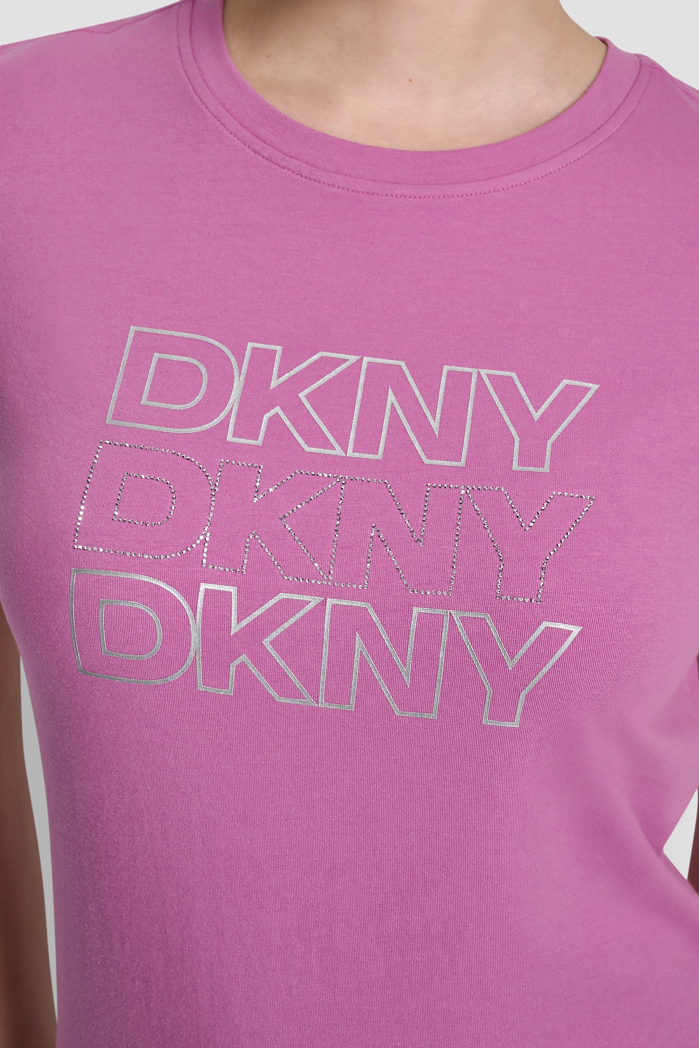 TRIPLE RHINESTONE FOIL LOGO TEE VIEW 5 | SALE