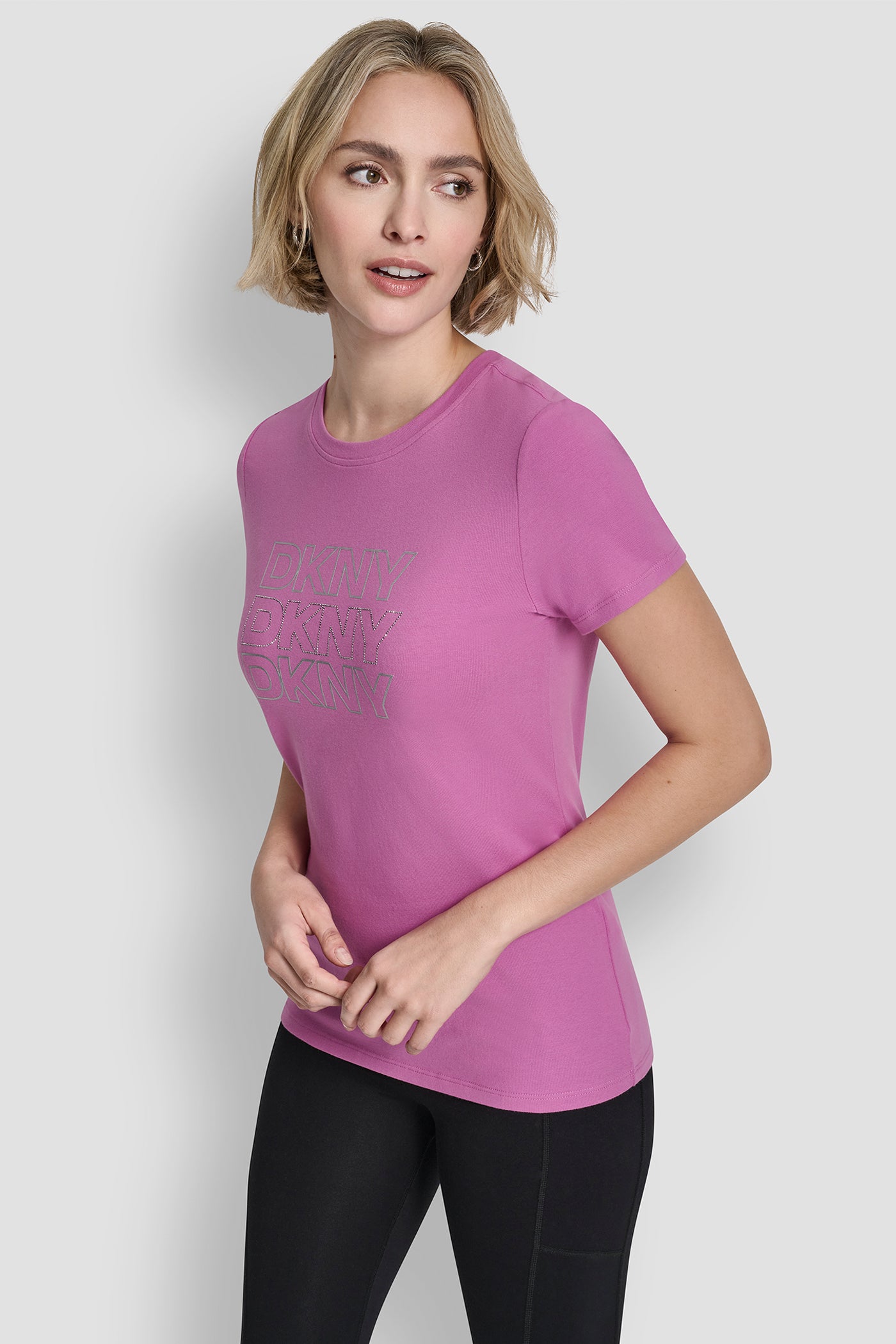 TRIPLE RHINESTONE FOIL LOGO TEE VIEW 4 | SALE