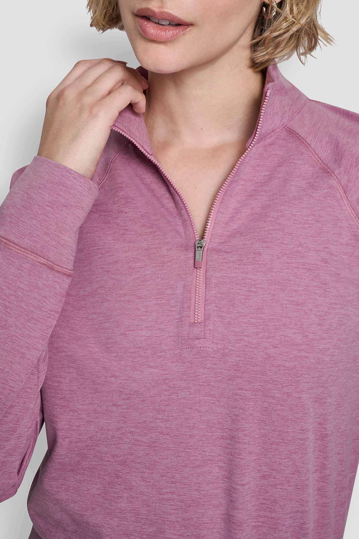 SPACEDYE HALF ZIP RAGLAN SLEEVE PULLOVER VIEW 4 | WOMEN'S SWEATERS & TOPS