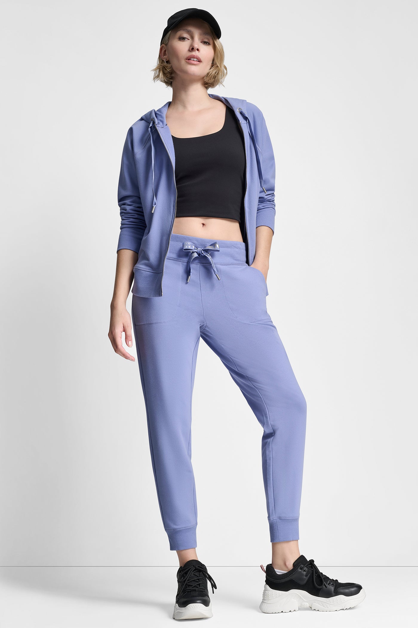 TWO TONE LOGO DRAWCORD ZIP HOODIE VIEW 6 | New clothing