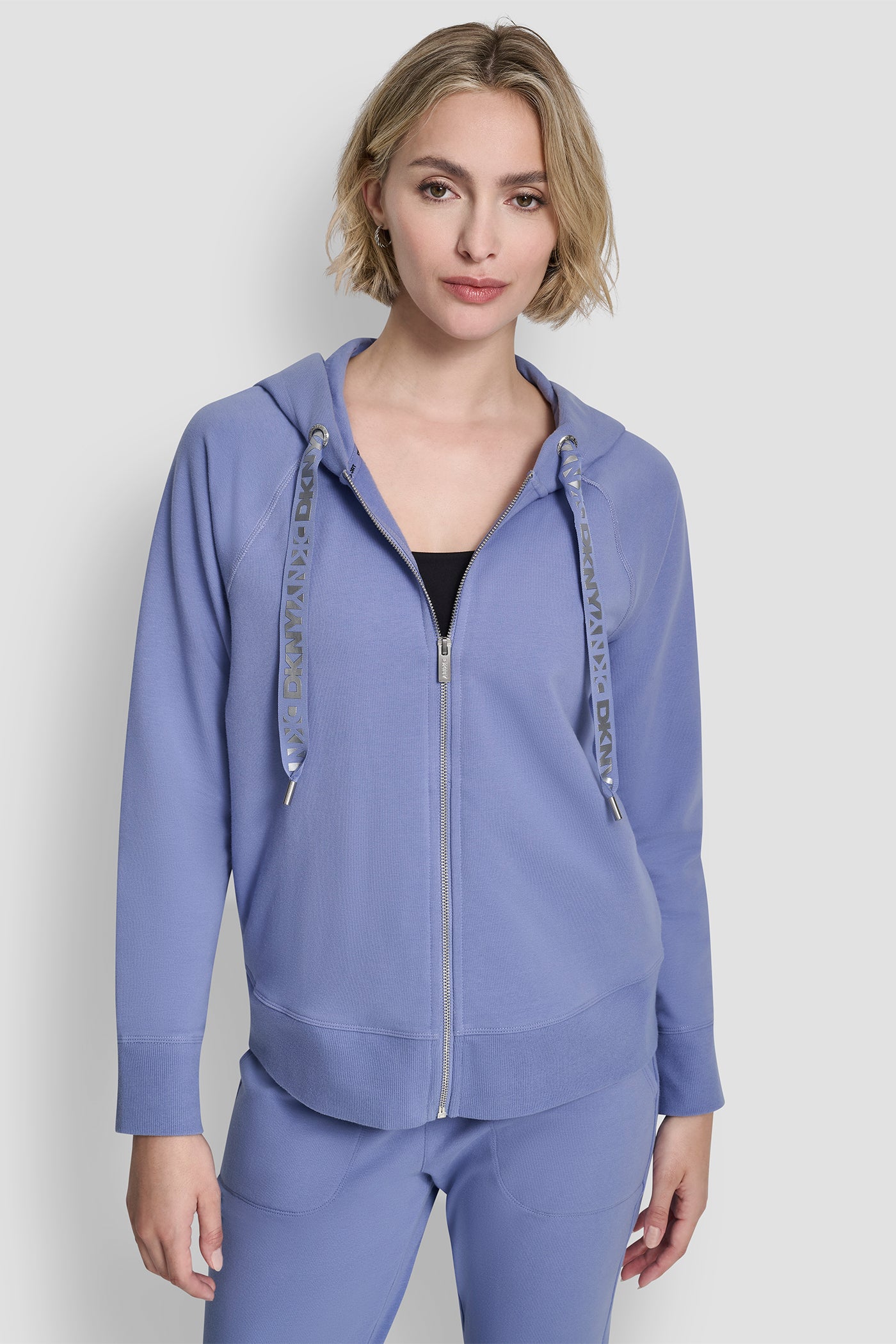 Bluestone TWO TONE LOGO DRAWCORD ZIP HOODIE, VIEW 1 | Clothing