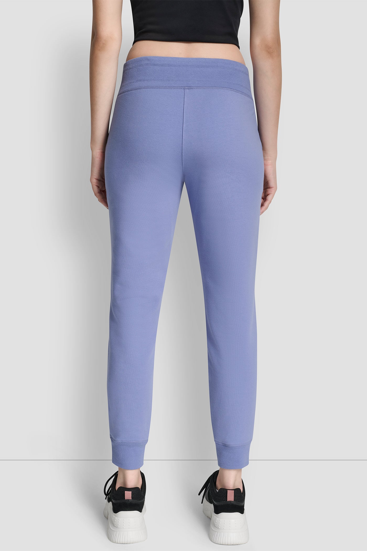 Blue TWO TONE LOGO DRAWCORD JOGGER, BACK VIEW | New clothing