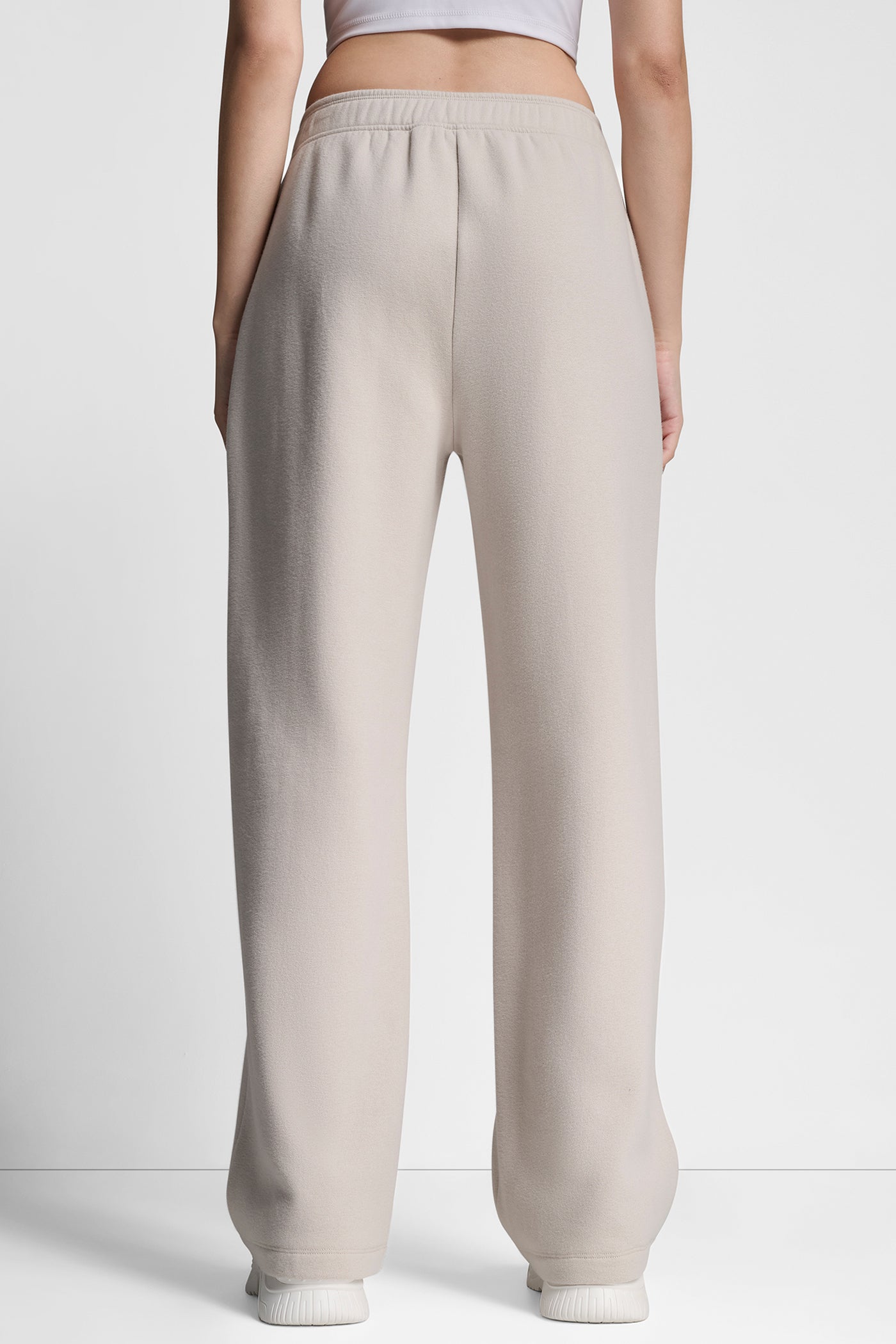 OAT SATIN LOGO TERRY BOYFRIEND PANT, VIEW 2 | Sport Essentials