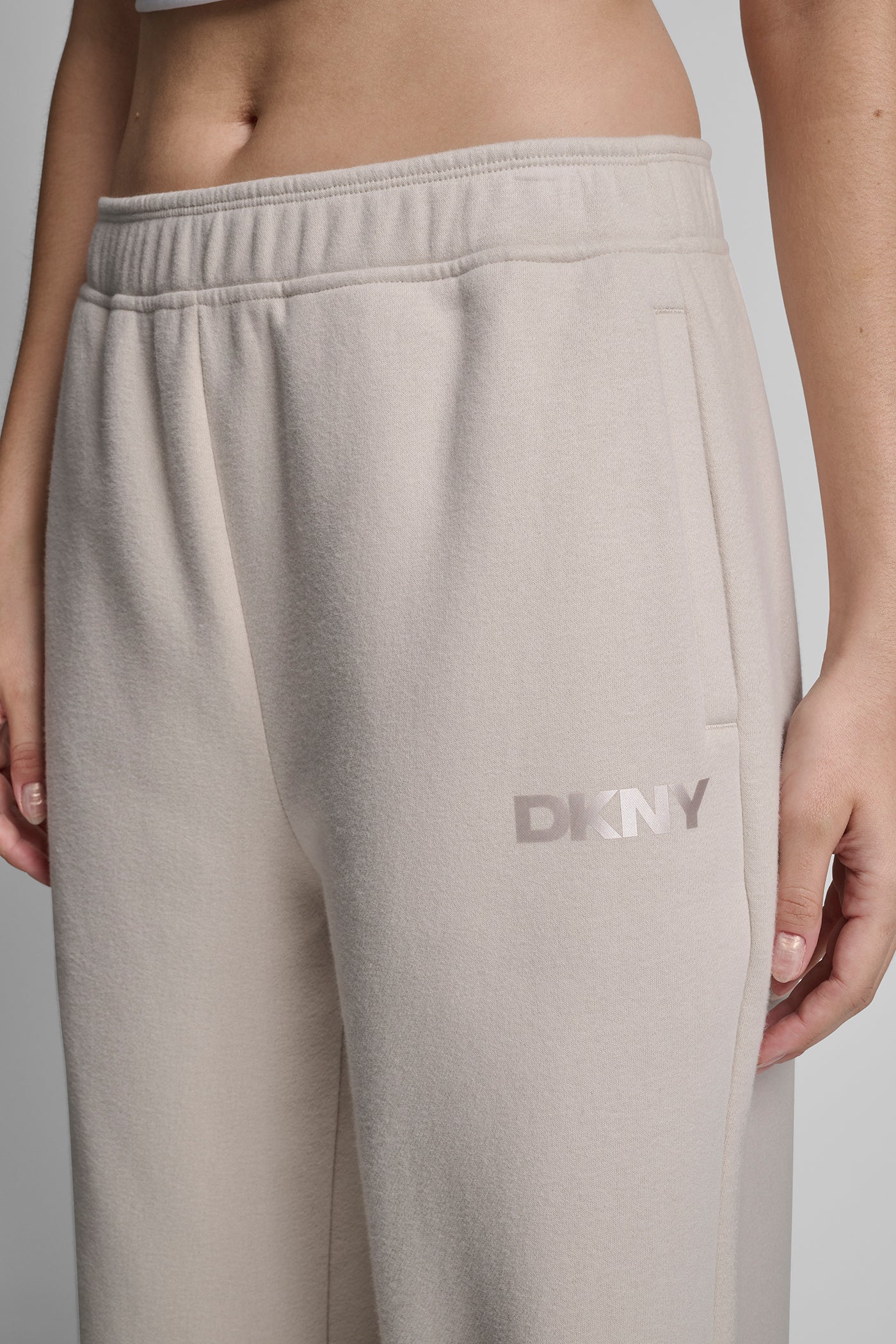 SATIN LOGO TERRY BOYFRIEND PANT VIEW 4 | Sport Essentials