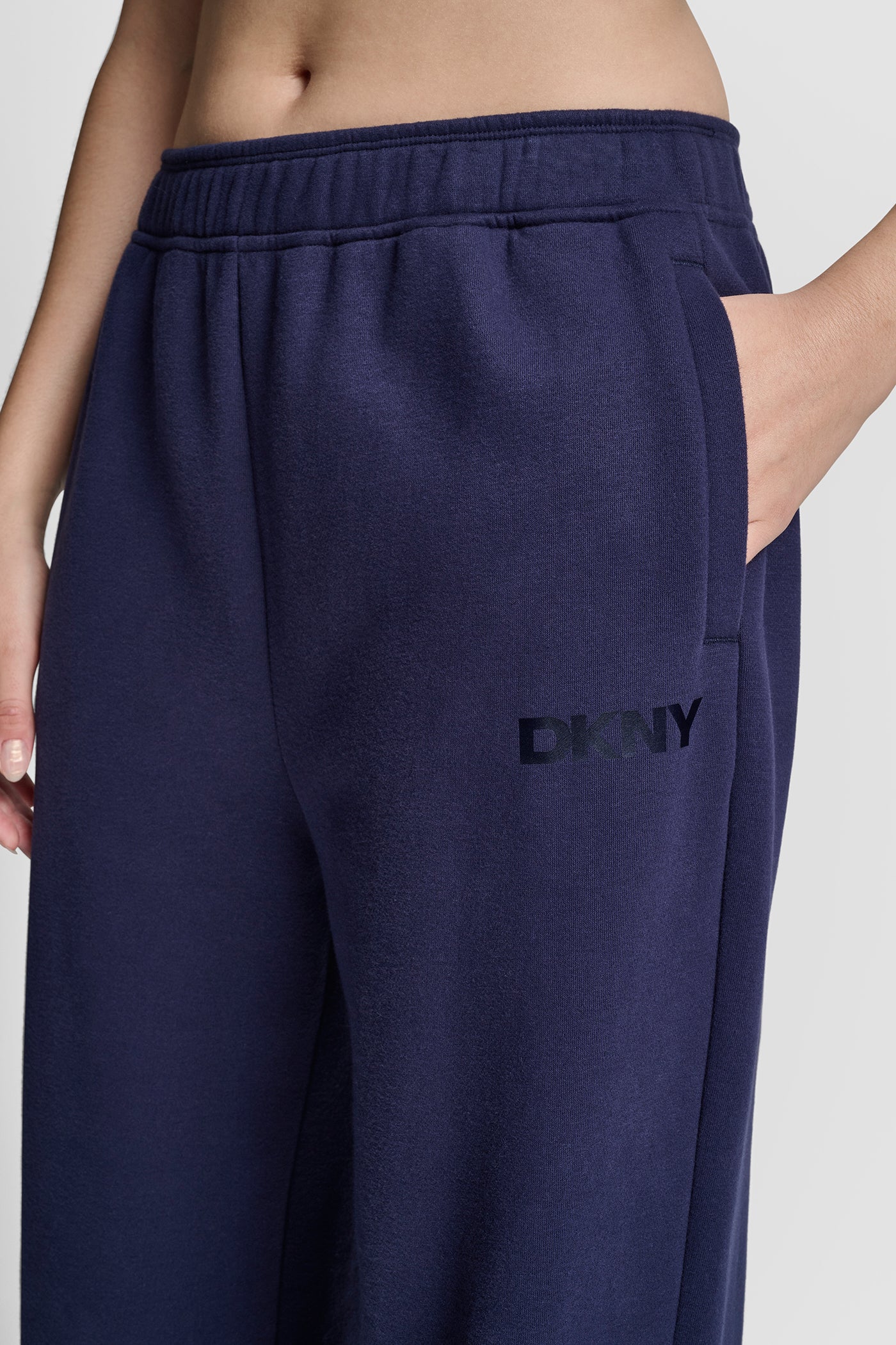 SATIN LOGO TERRY BOYFRIEND PANT VIEW 5 | Sport Essentials