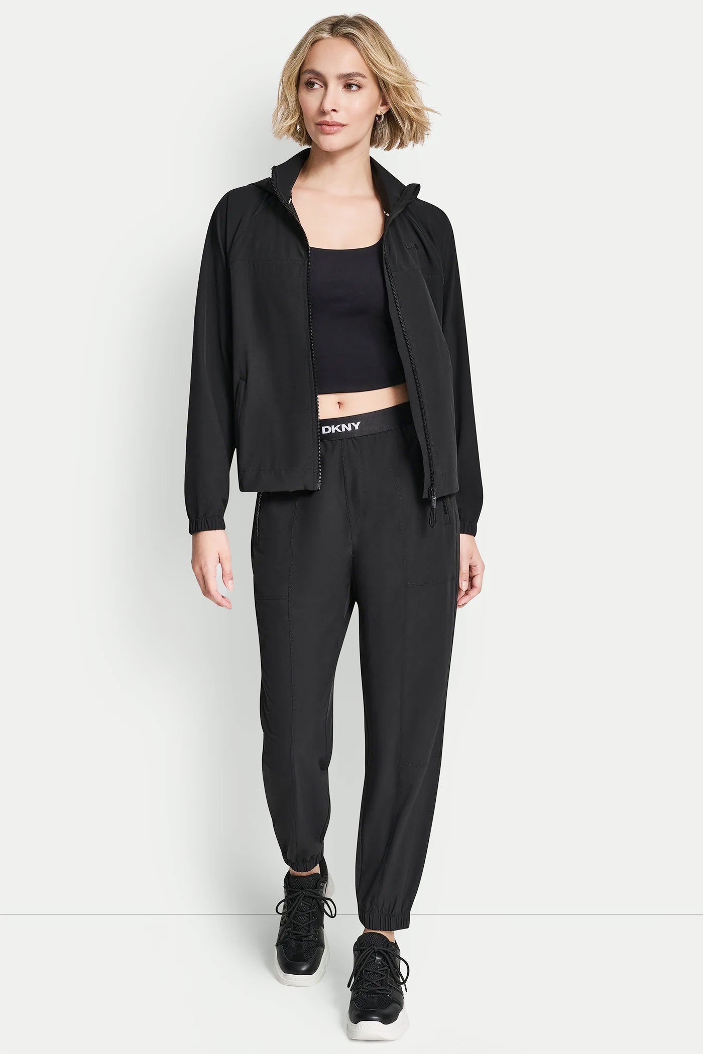 EXTRA HIGH-RISE LOGO-WAIST WIDE-LEG JOGGER VIEW 7 | DKNY Sport