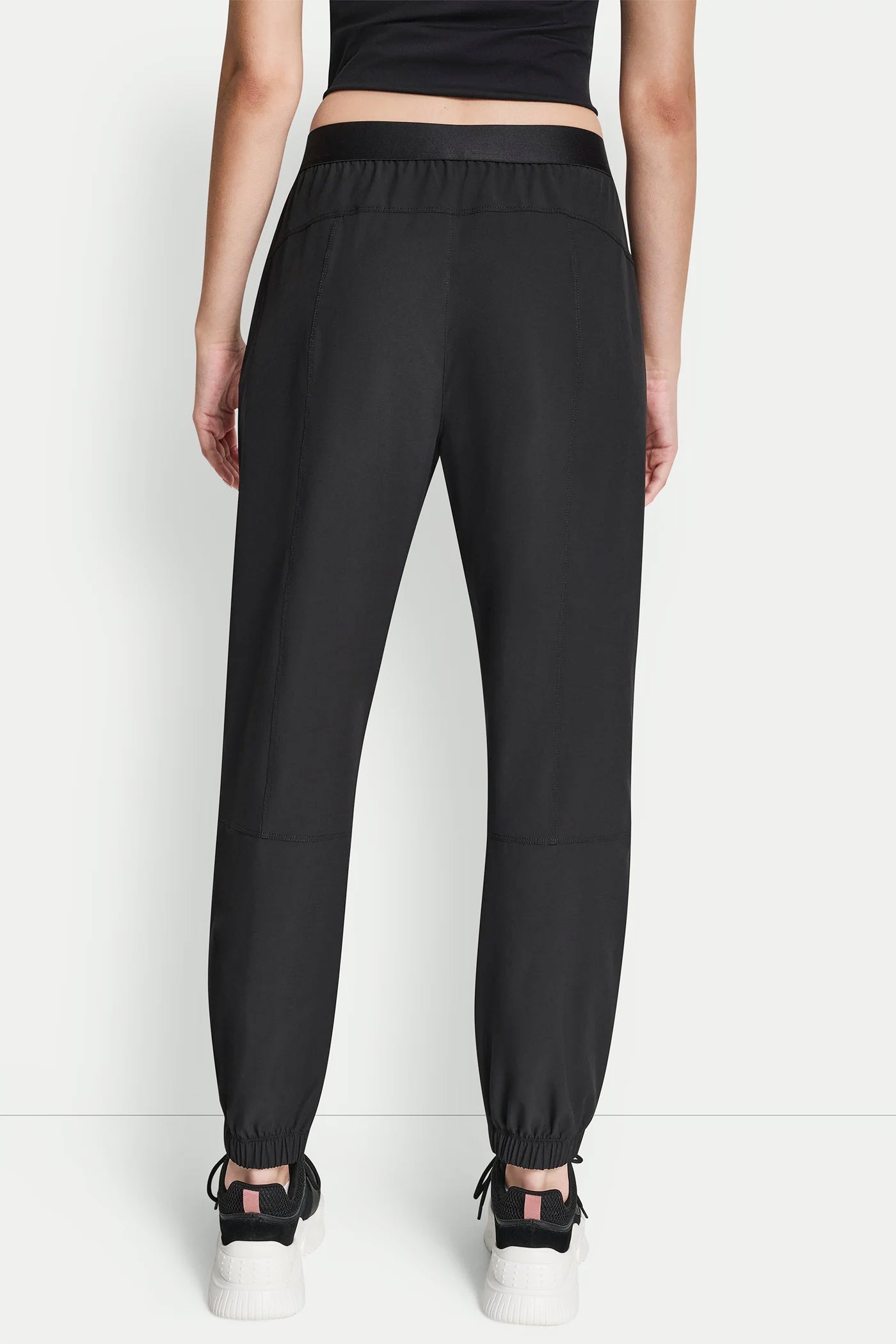 EXTRA HIGH-RISE LOGO-WAIST WIDE-LEG JOGGER VIEW 3 | DKNY Sport