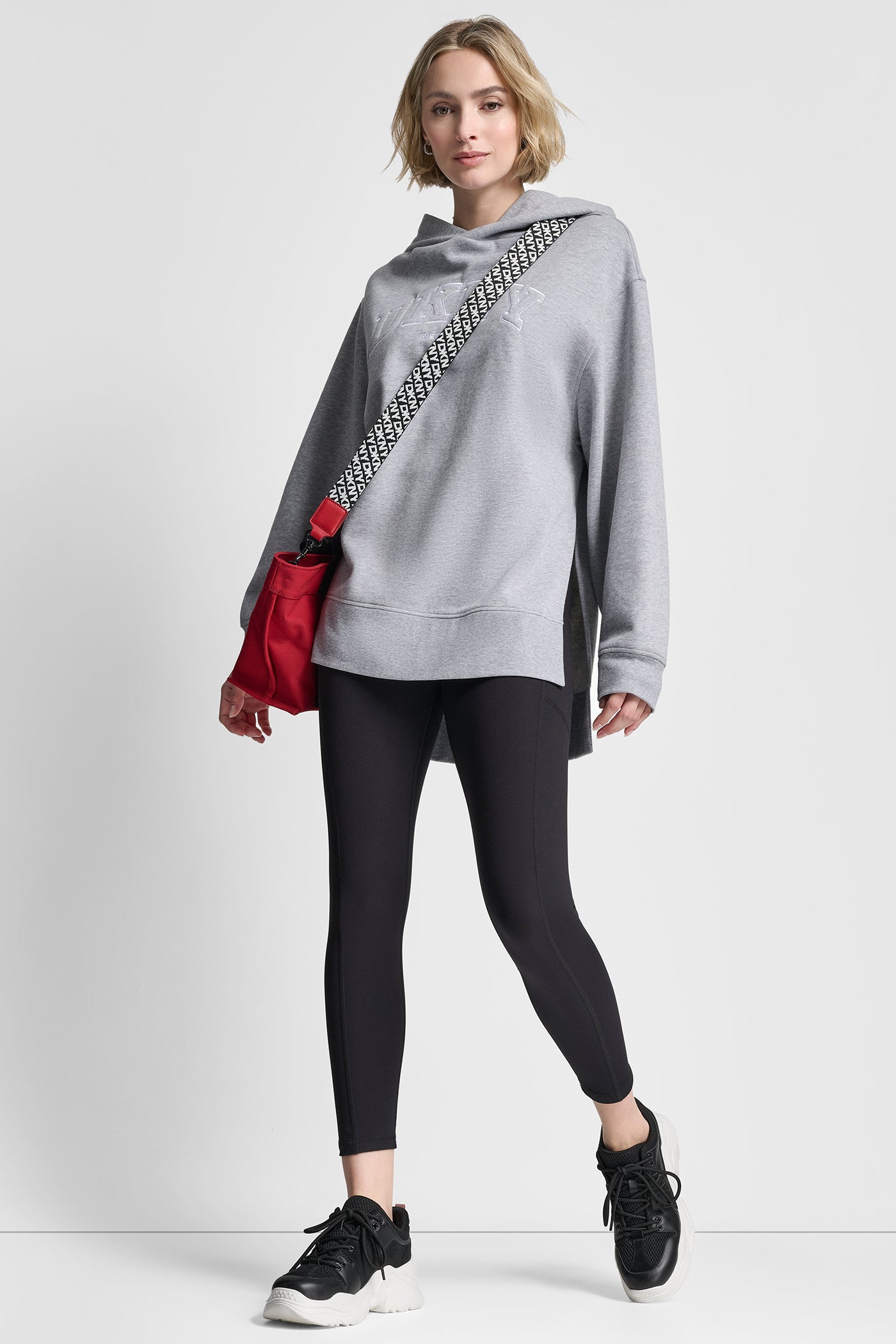 3D VARSITY LOGO OVERSIZED TUNIC HOODIE VIEW 6