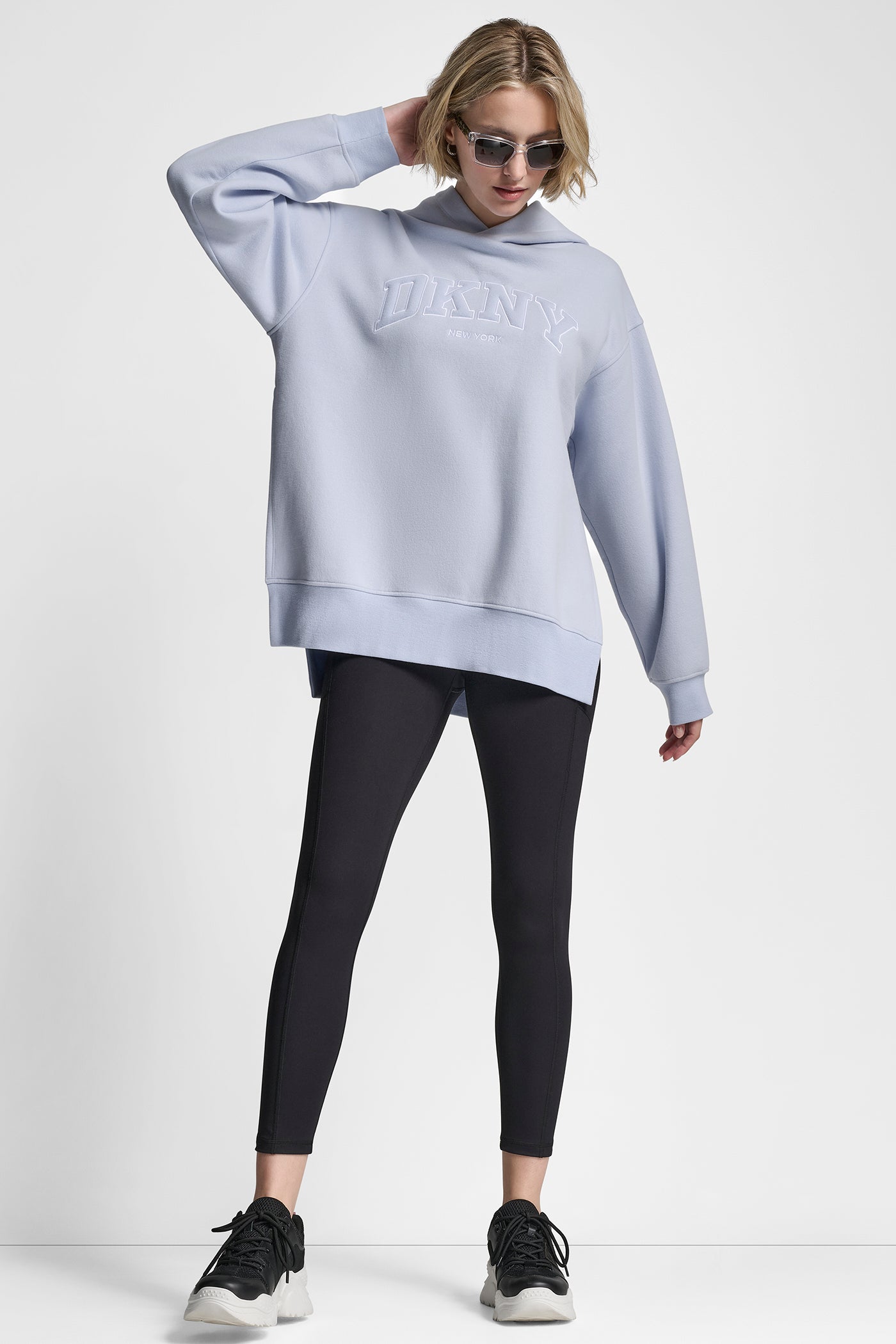 3D VARSITY LOGO OVERSIZED TUNIC HOODIE VIEW 4