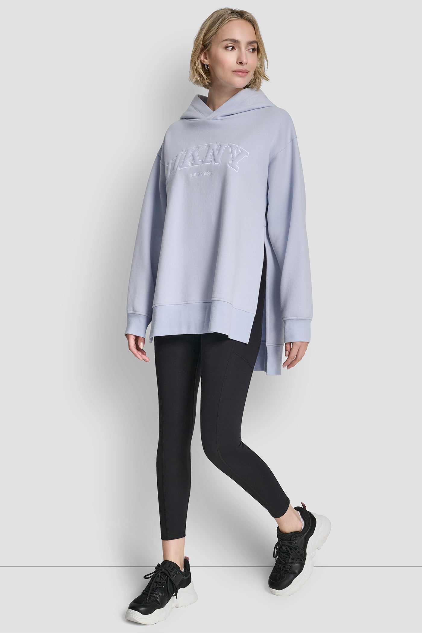 3D VARSITY LOGO OVERSIZED TUNIC HOODIE VIEW 6