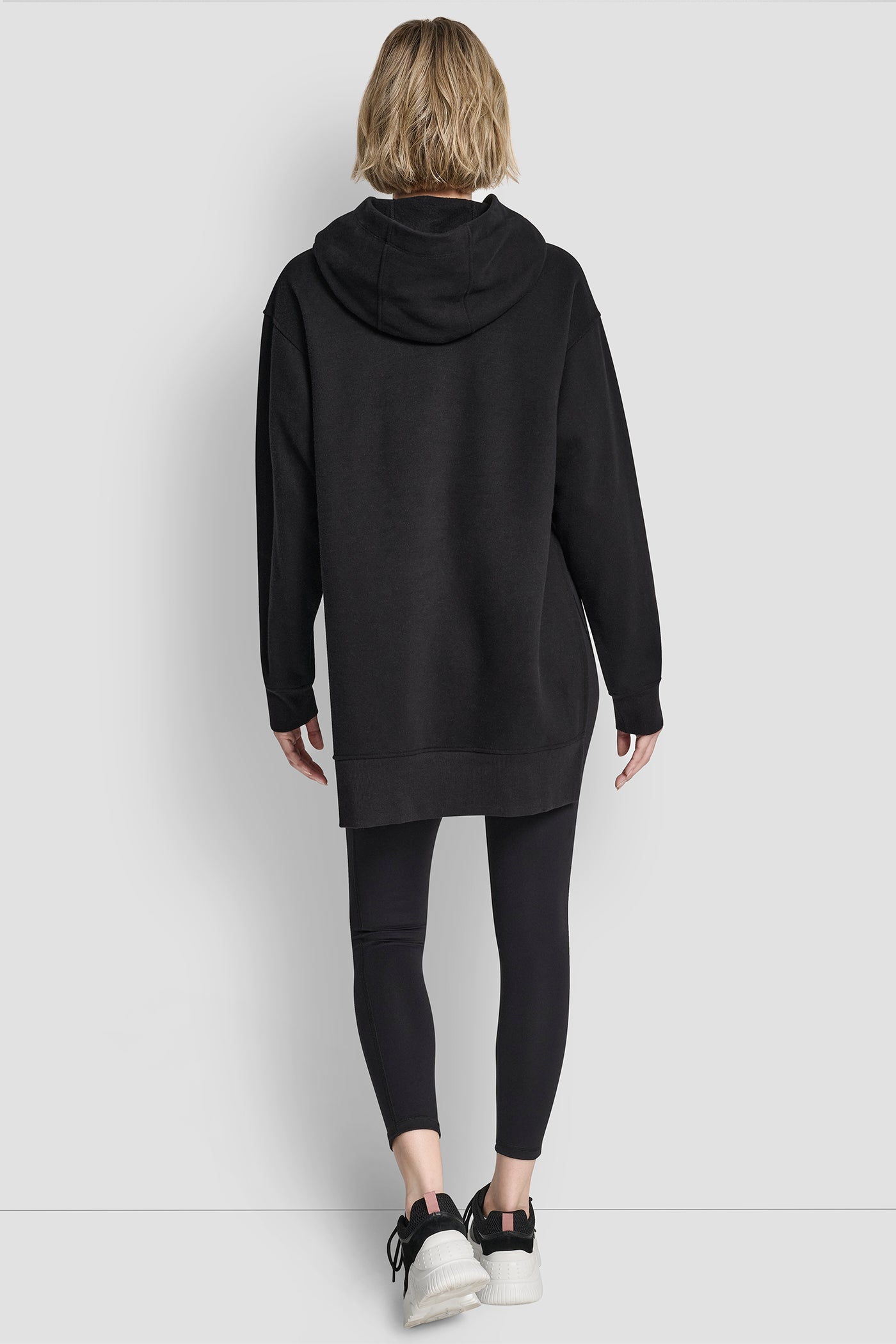 3D VARSITY LOGO OVERSIZED TUNIC HOODIE VIEW 4