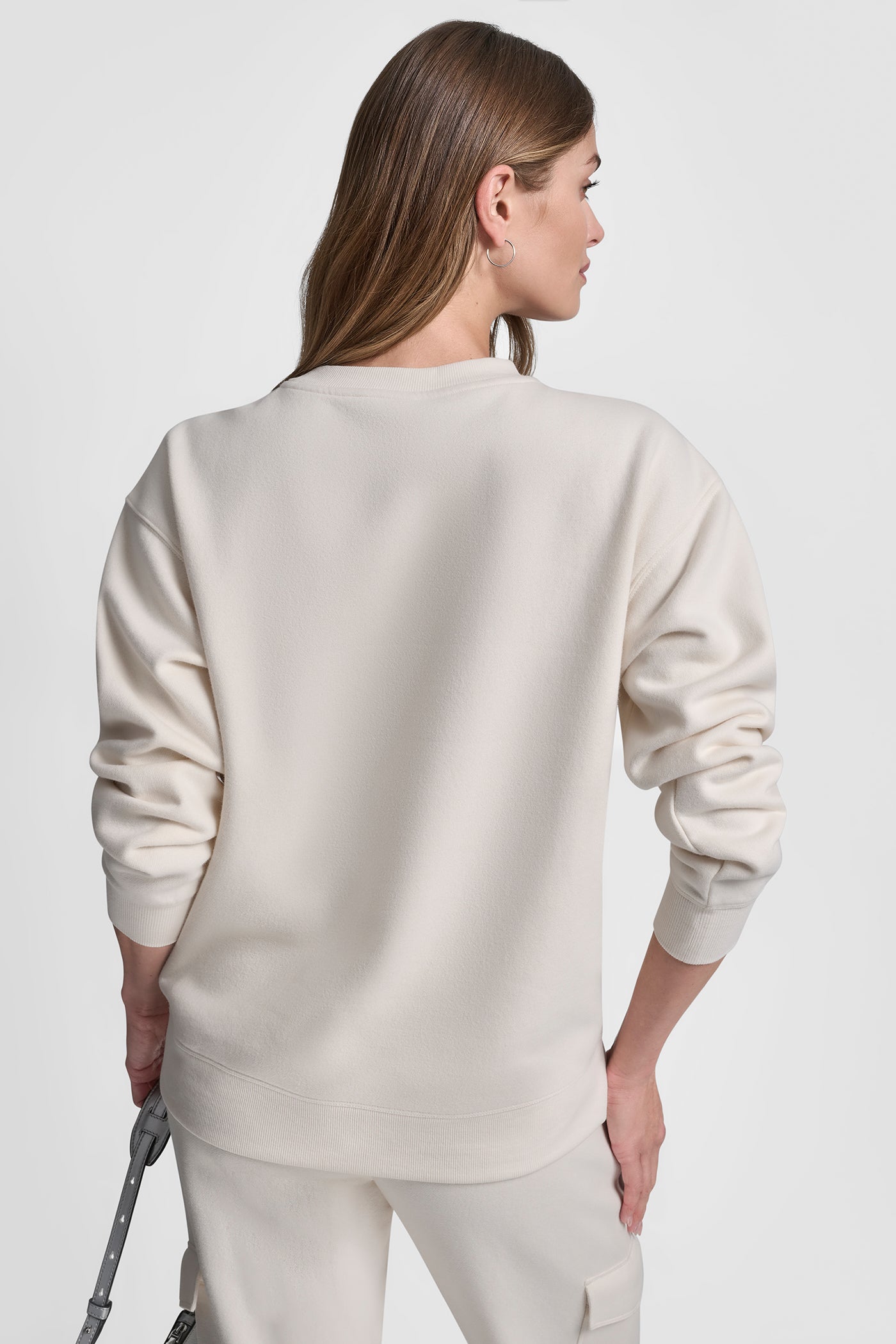 Eggnog METALLIC BUBBLE LOGO FLEECE PULLOVER, VIEW 2 | All Products