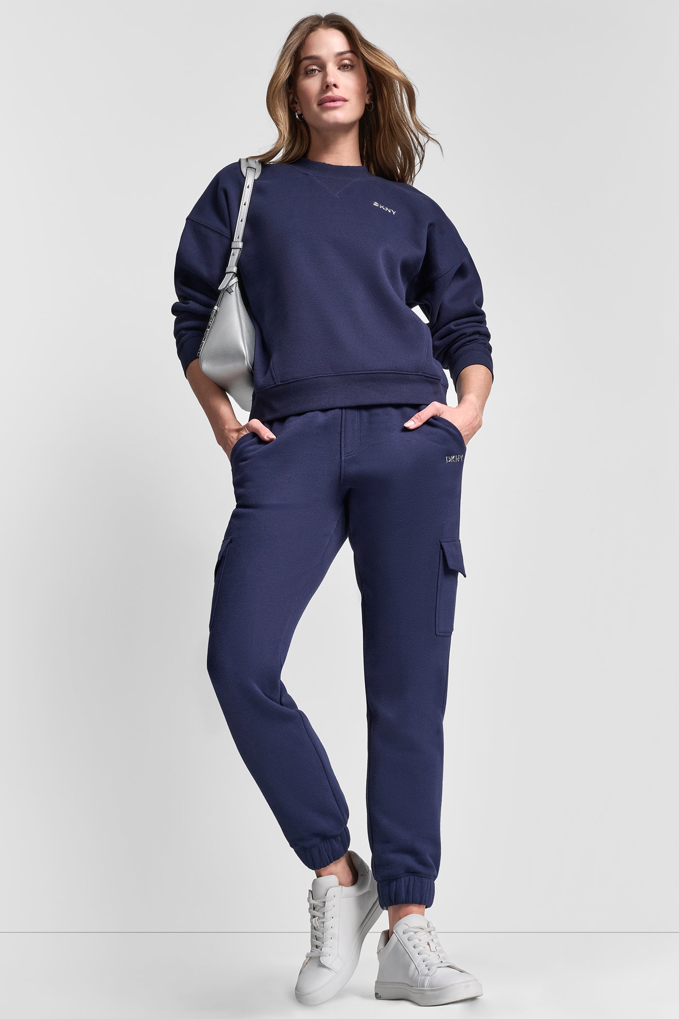 METALLIC BUBBLE LOGO FLEECE PULLOVER VIEW 5 | Sport Essentials