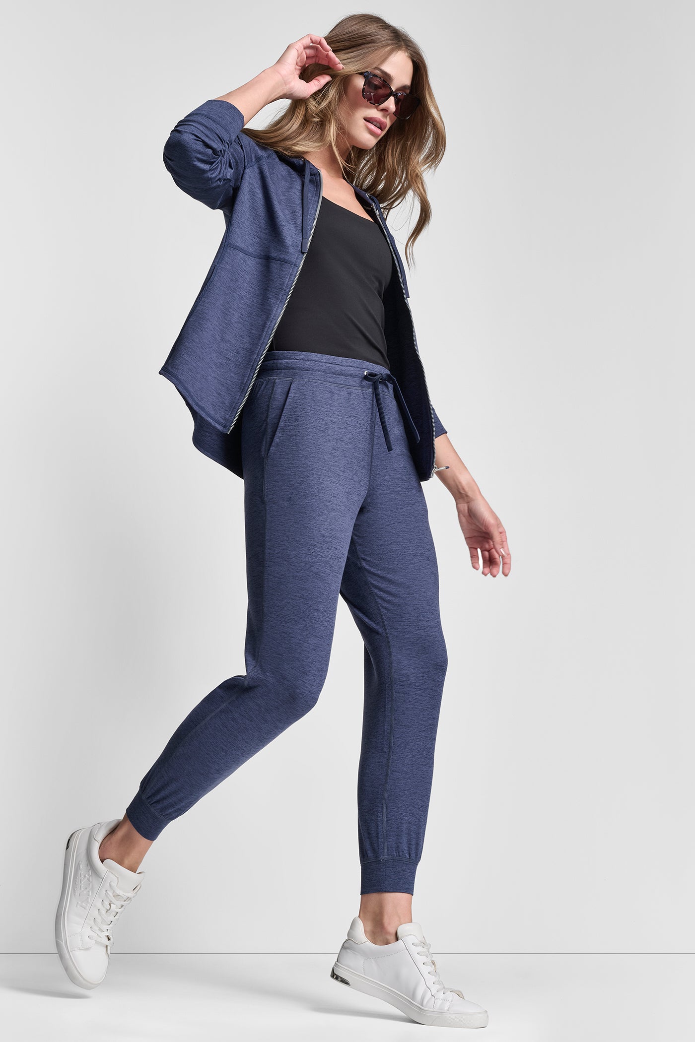 Peacoat Space Dye SPACE DYE HIGH WAIST SLIM FIT JOGGER, VIEW 1 | Sport Essentials