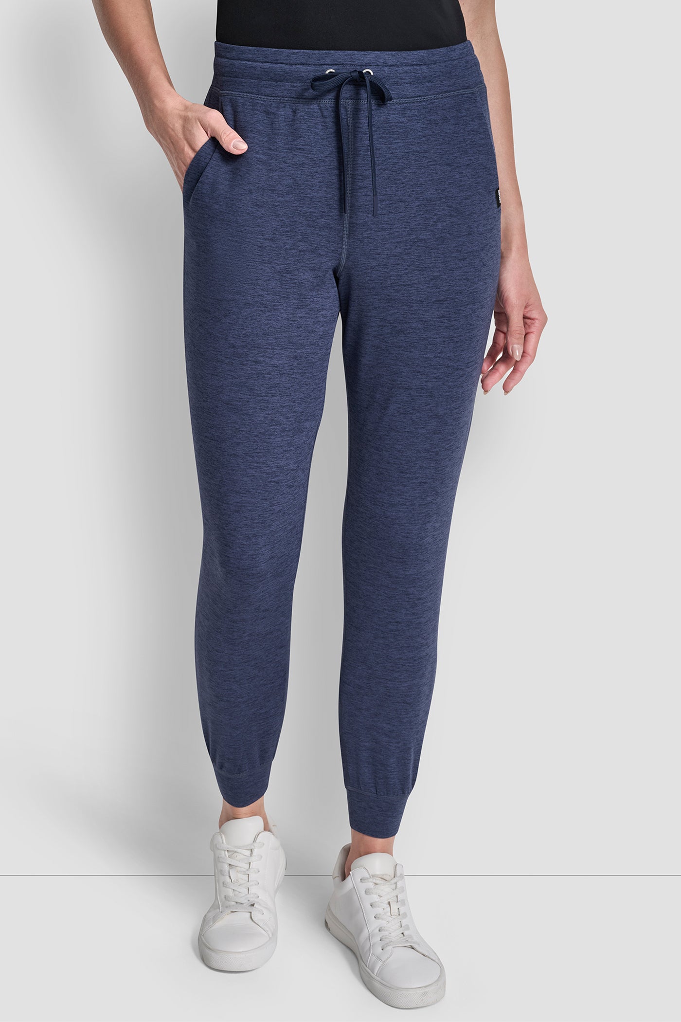 Peacoat Space Dye SPACE DYE HIGH WAIST SLIM FIT JOGGER, VIEW 2 | Sport Essentials