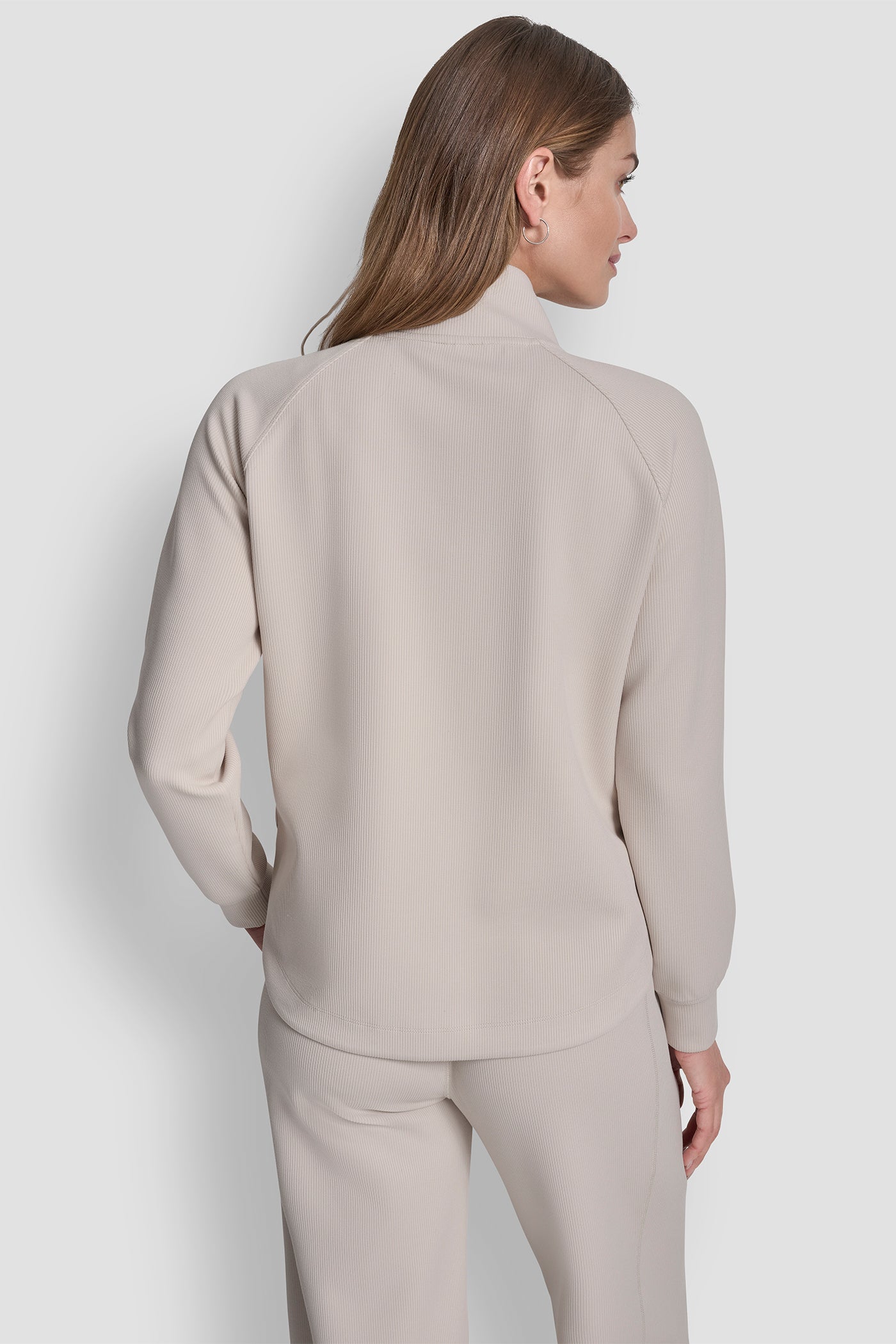 OAT TULIP HEM FULL ZIP JACKET, BACK VIEW | Jackets & Blazers