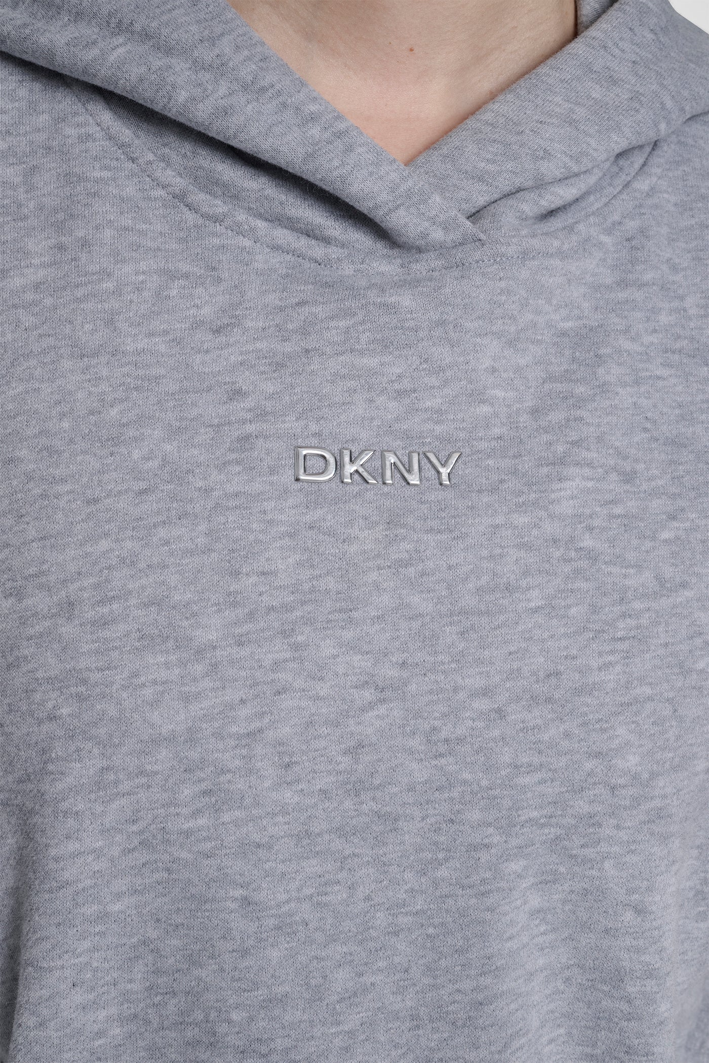 METALLIC BUBBLE LOGO FLEECE DROP SHOULDER HOODIE VIEW 5 | Gifts Under $50