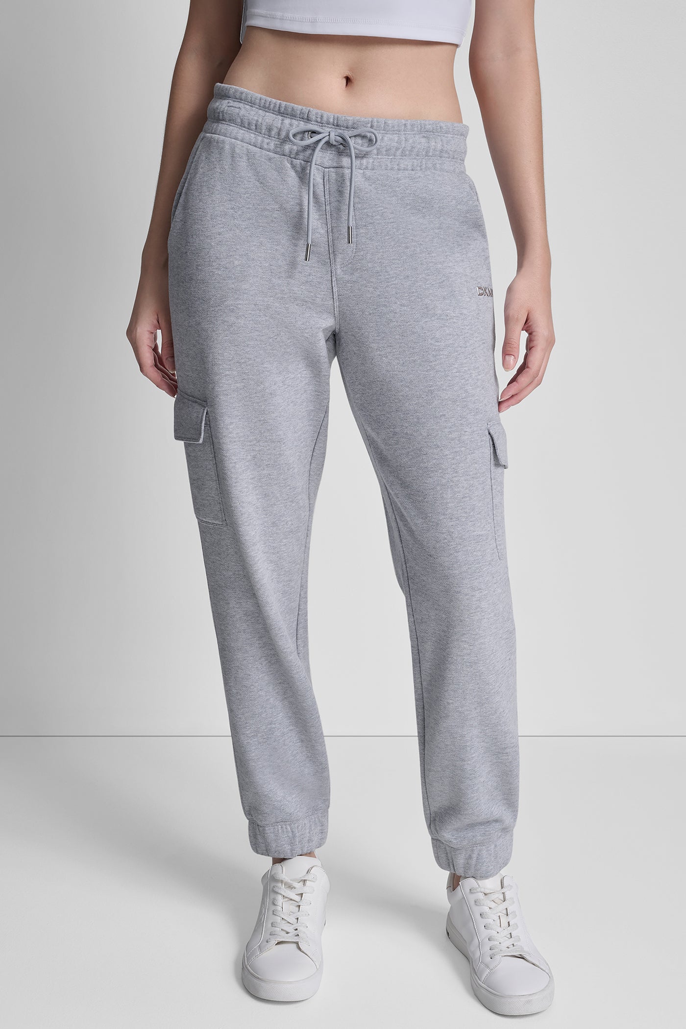 Grey METALLIC BUBBLE LOGO SLIM FIT FLEECE CARGO JOGGER, VIEW 1 | Gifts Under $50
