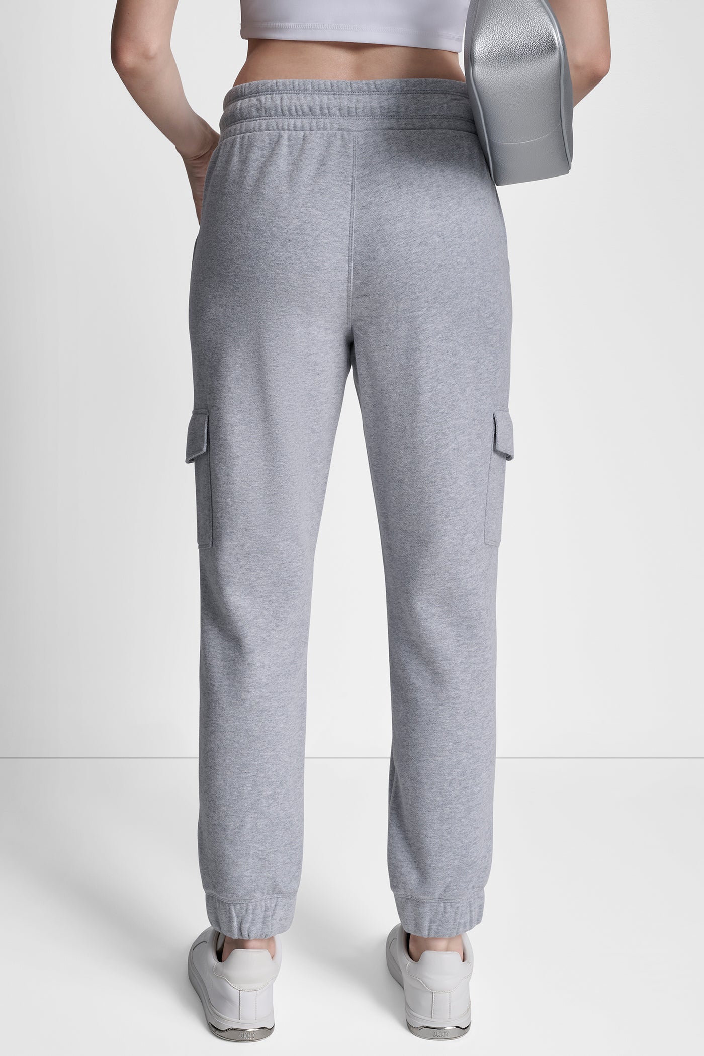 METALLIC BUBBLE LOGO SLIM FIT FLEECE CARGO JOGGER VIEW 3 | Gifts Under $50