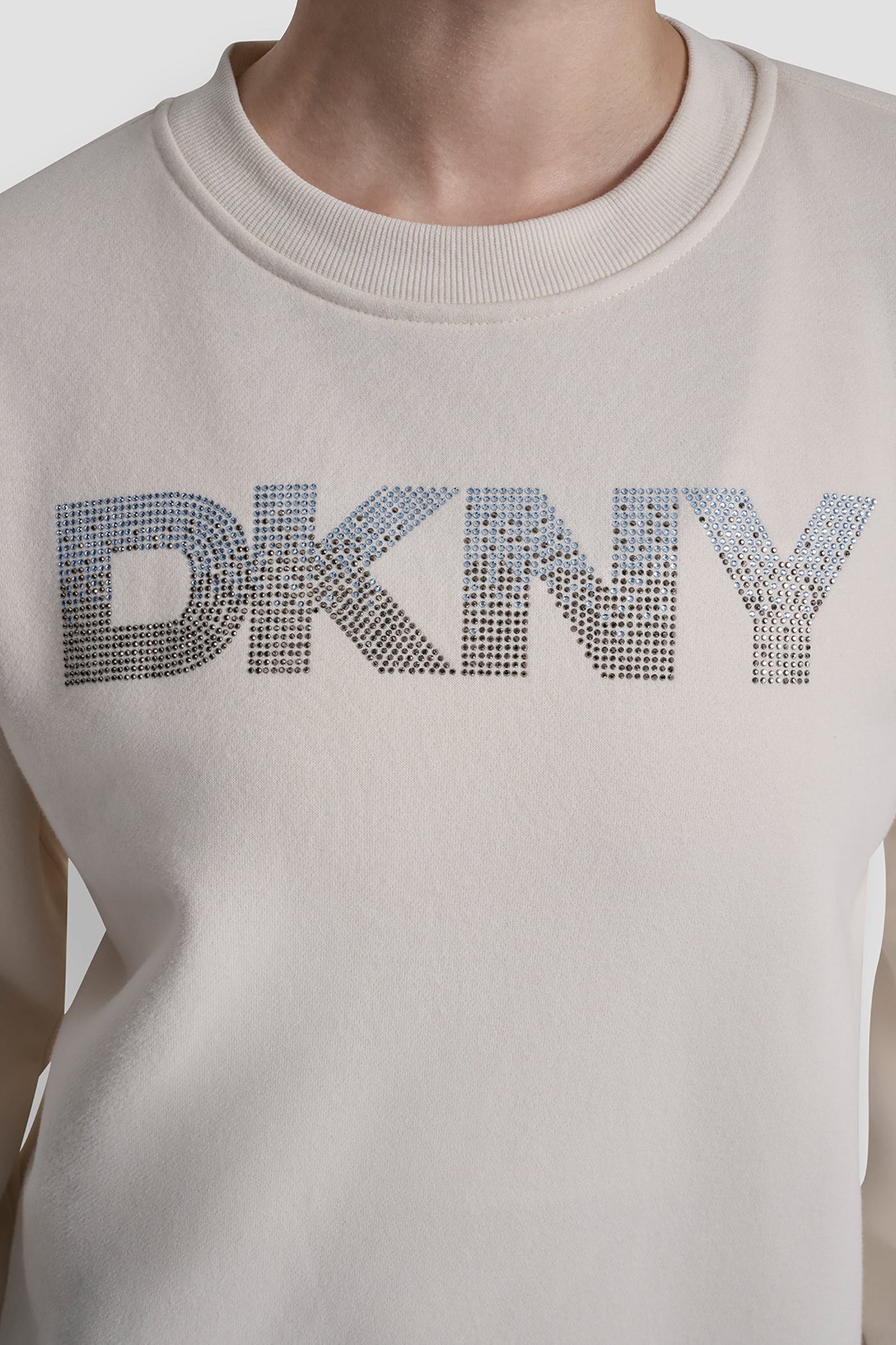 OMBRE RHINESTONE LOGO CREW NECK PULLOVER VIEW 6 | Gifts Under $50