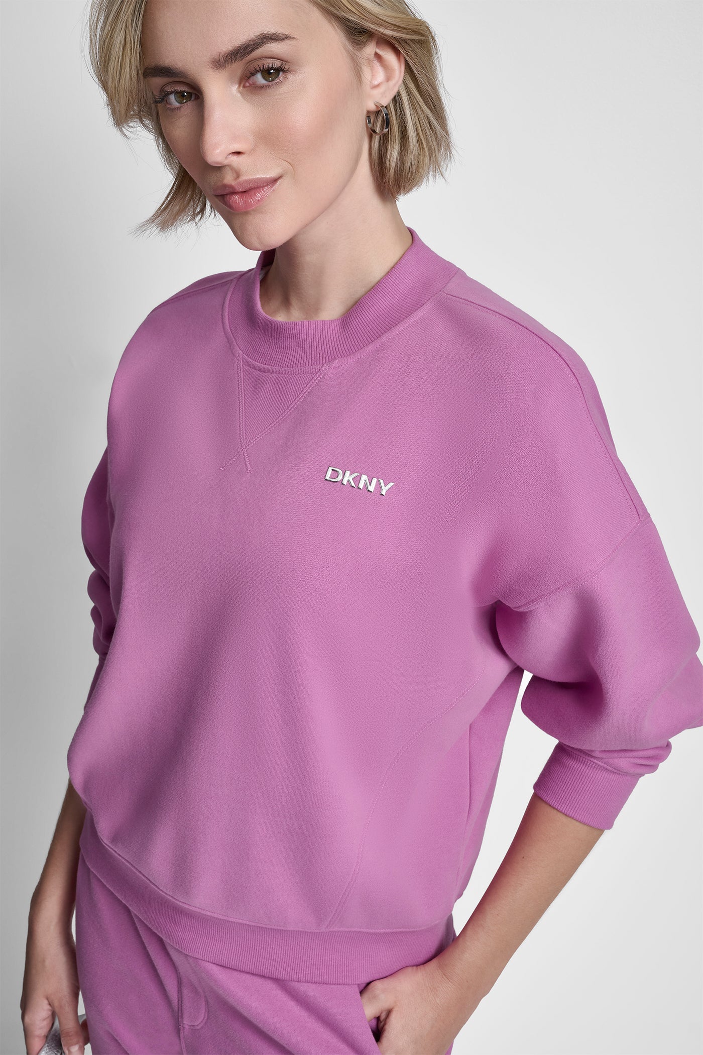 METALLIC BUBBLE LOGO FLEECE PULLOVER VIEW 4 | New clothing