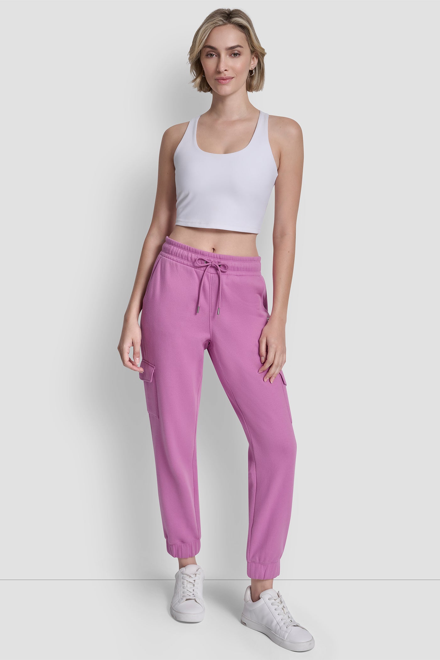 METALLIC BUBBLE LOGO SLIM FIT FLEECE CARGO JOGGER VIEW 7 | Clothing