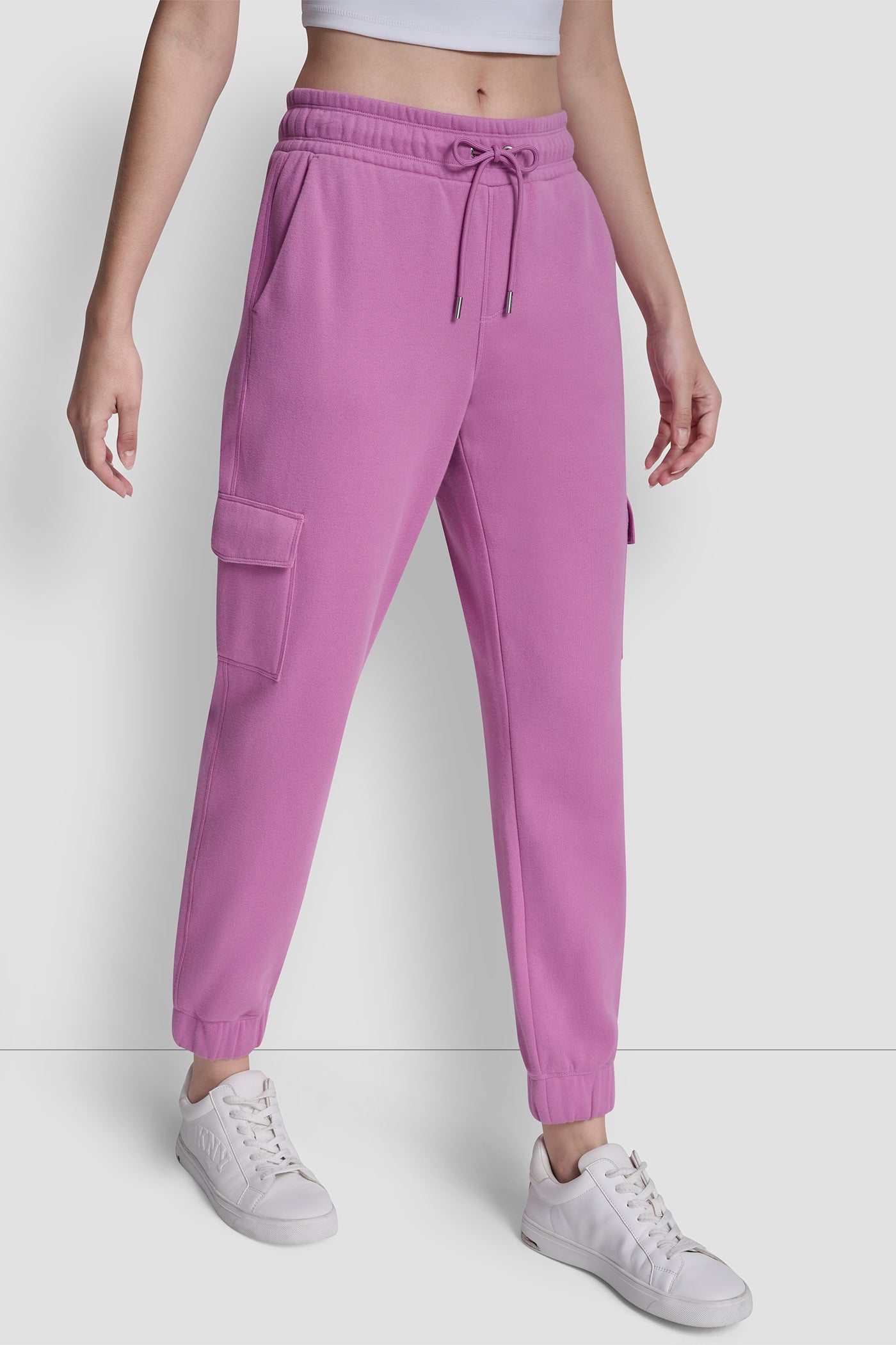 METALLIC BUBBLE LOGO SLIM FIT FLEECE CARGO JOGGER VIEW 5 | Clothing